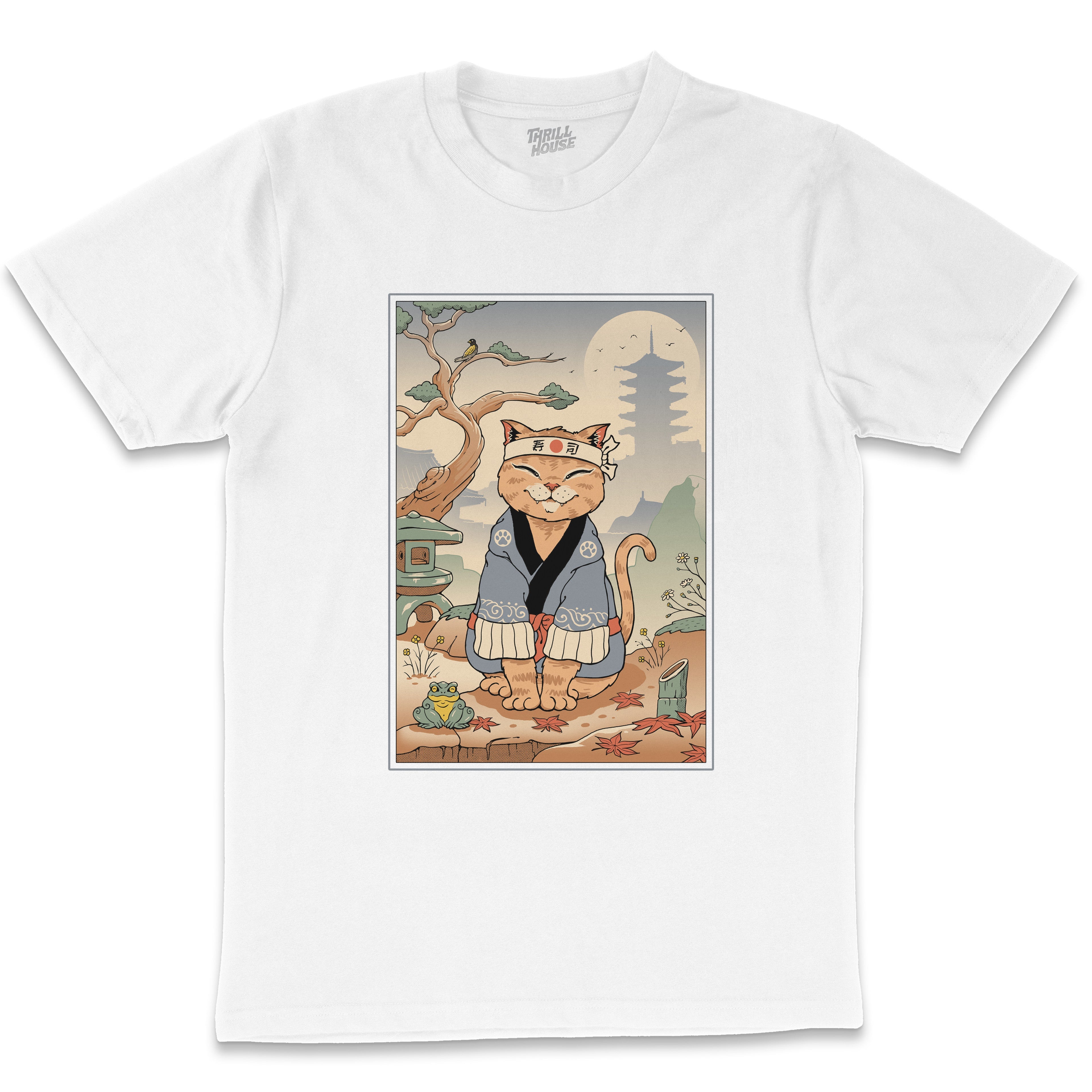 Zen Meowster T-Shirt Australia Online White