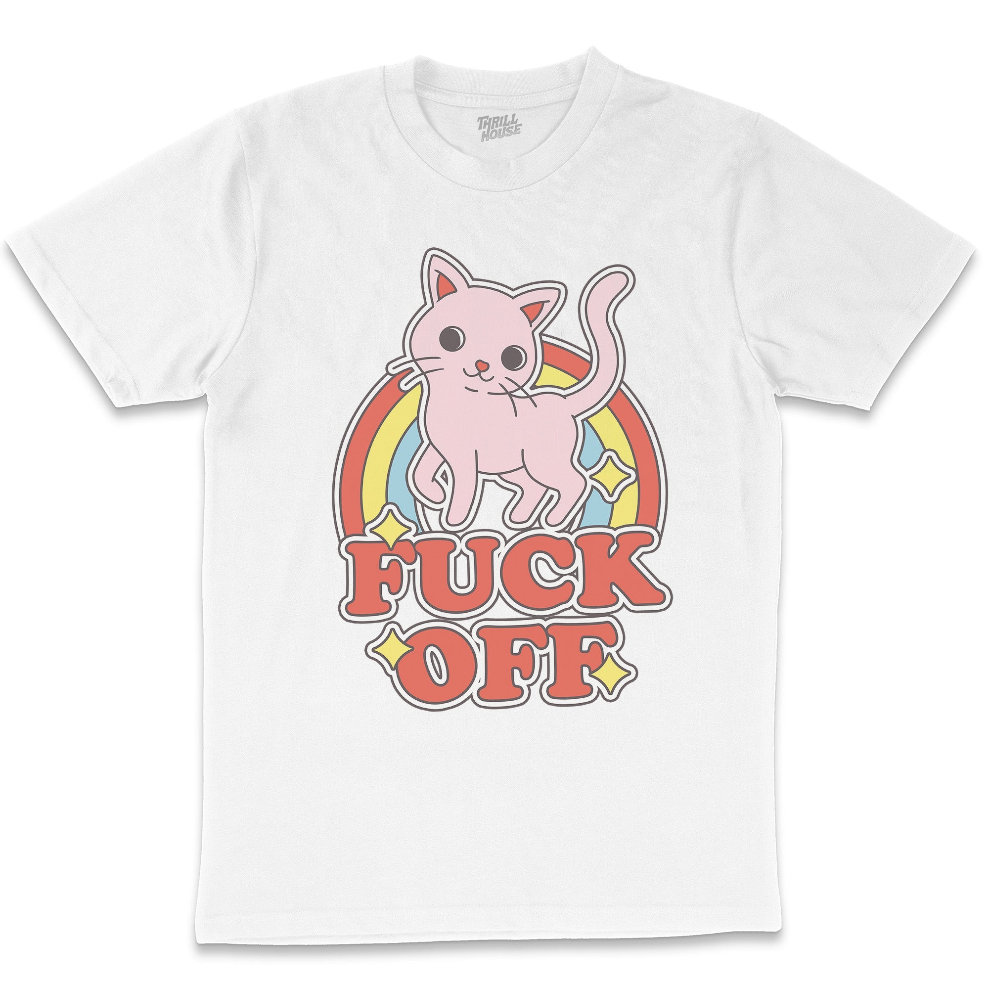 Fk Off Cat T-Shirt Australia Online White