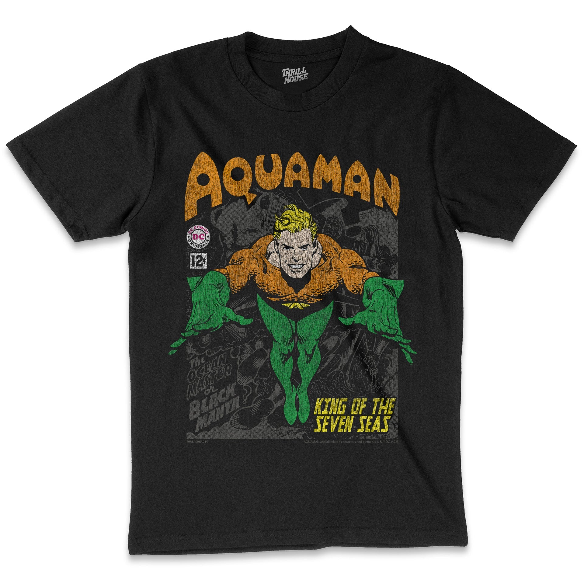 Aquaman King Of The Seven Seas Comic Book Superhero Cartoon Costume Cotton T-Shirt