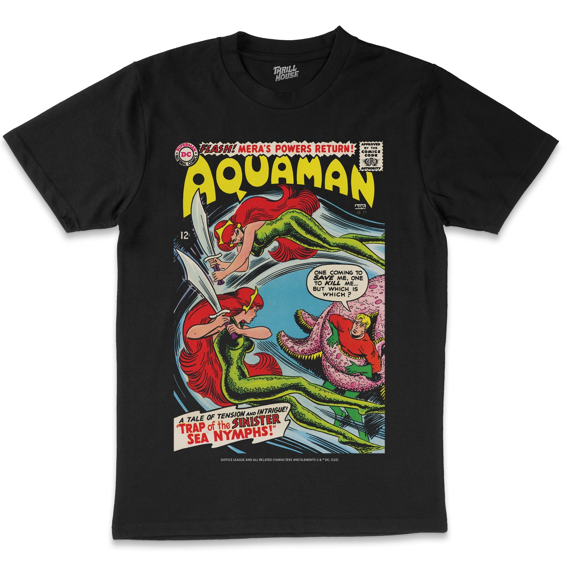 Aquaman Sea Nymphs Superhero DC Comics Comic Book Movie Film Cotton T-Shirt
