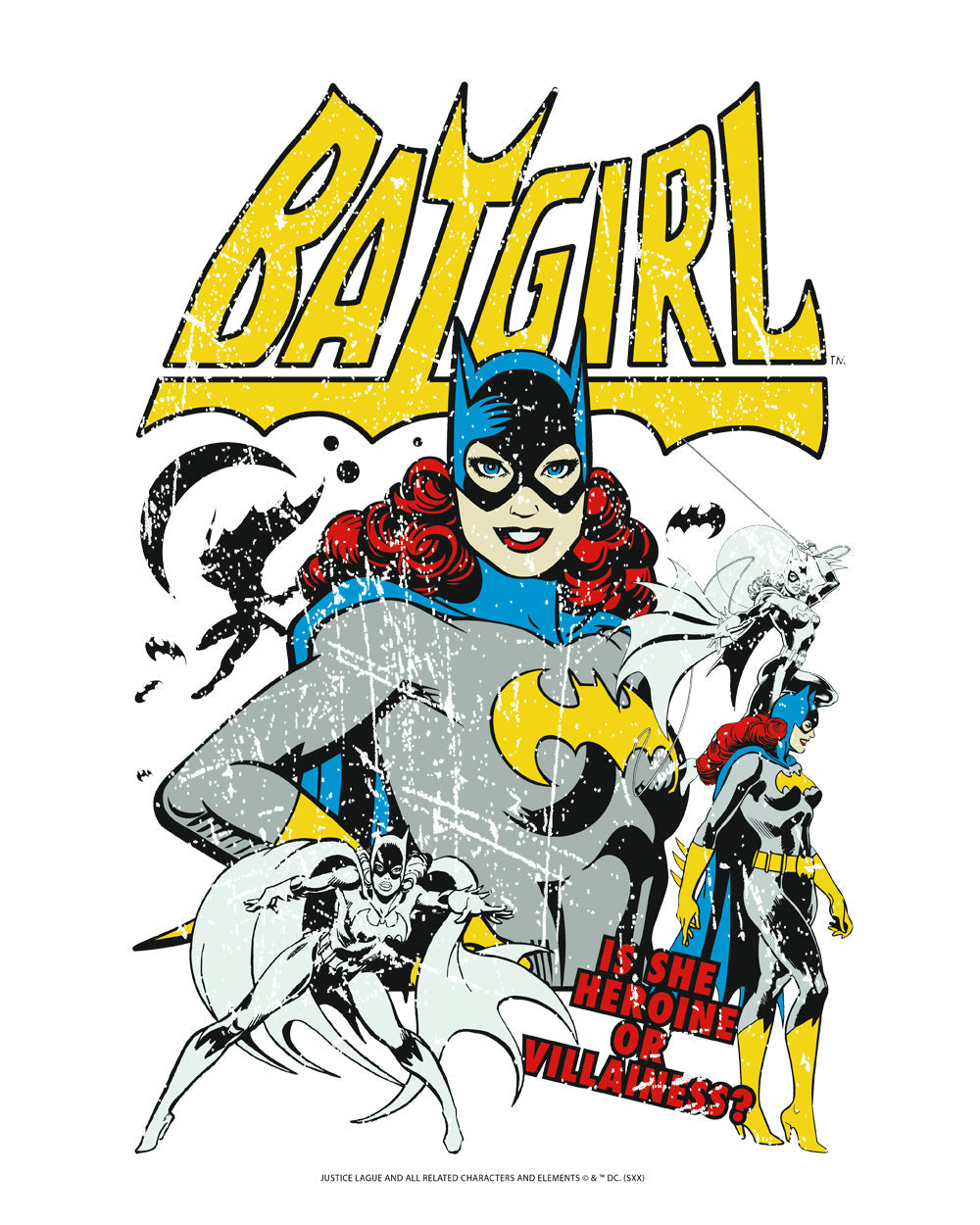 Batgirl Batman Comic Book Cartoon Superhero Dark Knight Heroine Hero Cotton Retro Vintage Officially Licensed DC Comics Cotton T-Shirt
