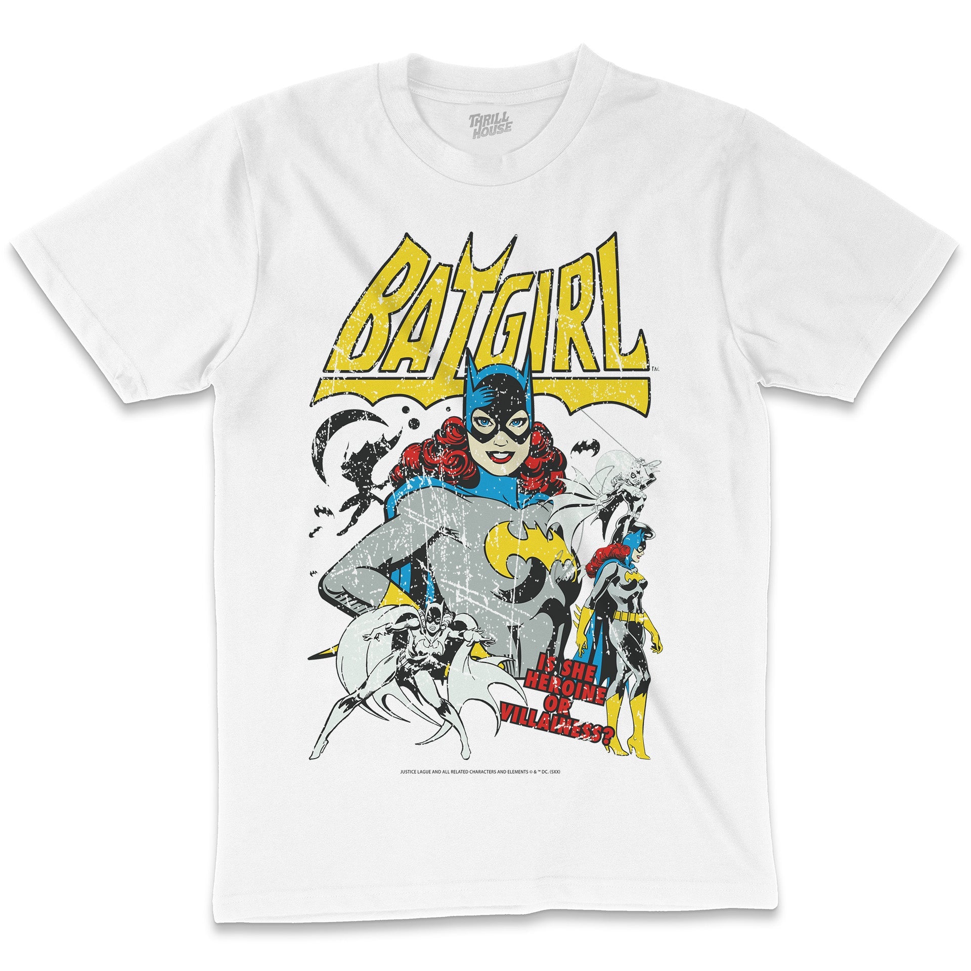 Batgirl Batman Comic Book Cartoon Superhero Dark Knight Heroine Hero Cotton Retro Vintage Officially Licensed DC Comics Cotton T-Shirt