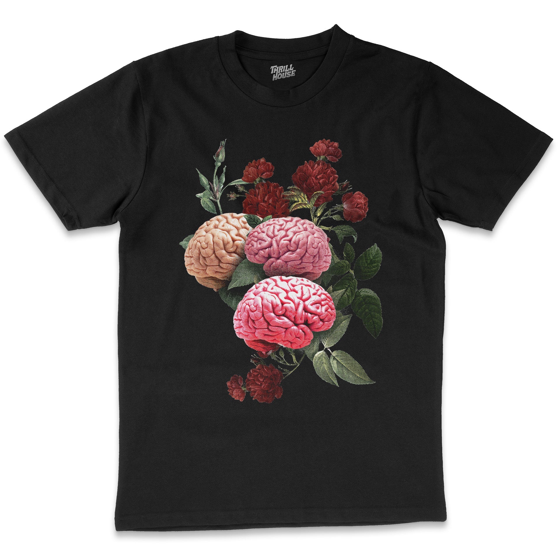 Beautiful Mind Nature Flowers Artsy Artistic Brain Cotton T-Shirt