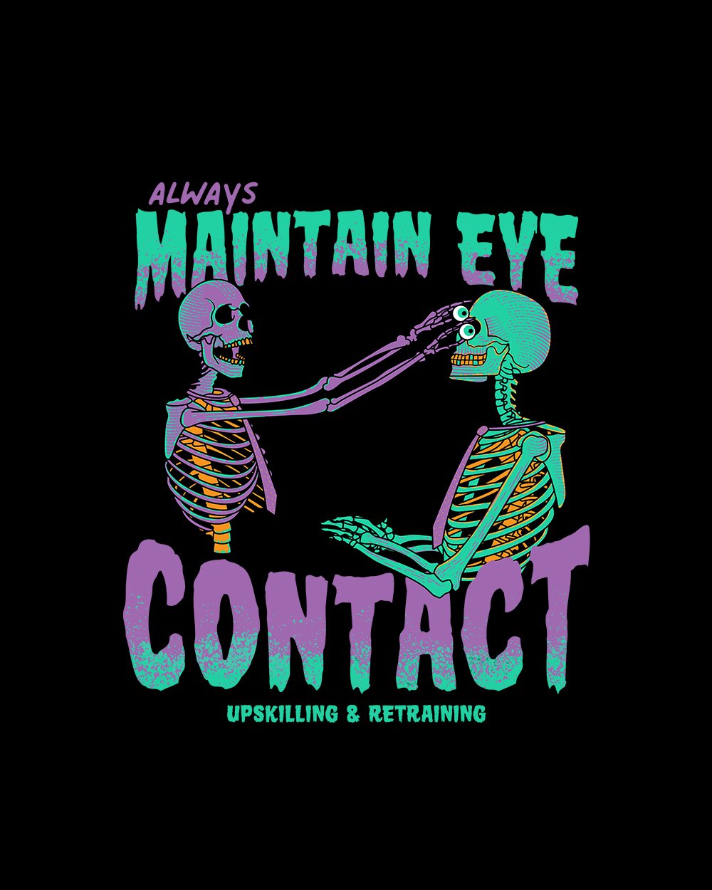 Maintain Eye Contact T-Shirt Australia Online #colour_black