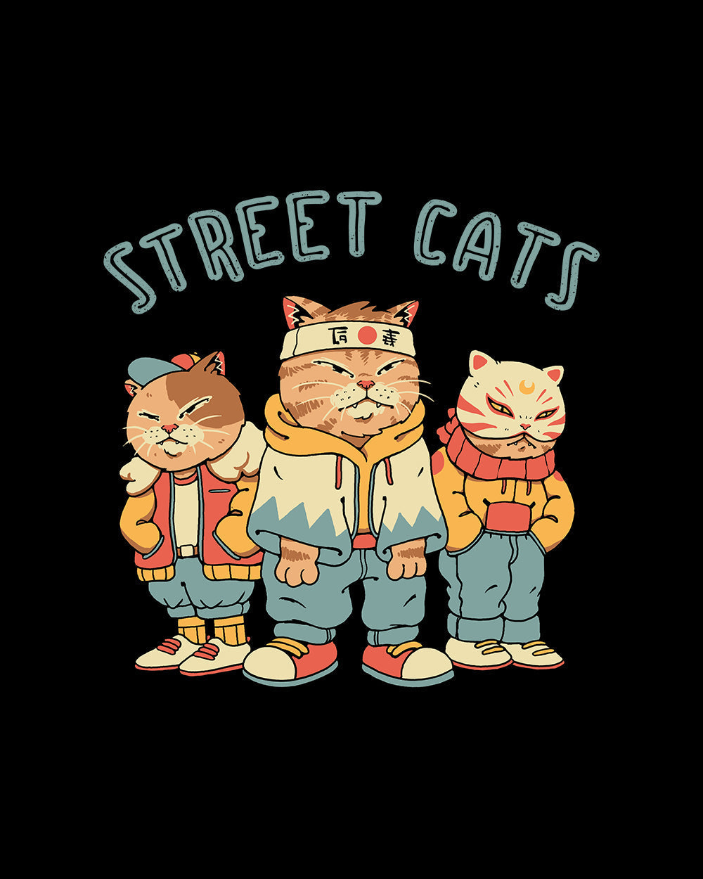 Street Cats Japan T-Shirt Australia Online #colour_black