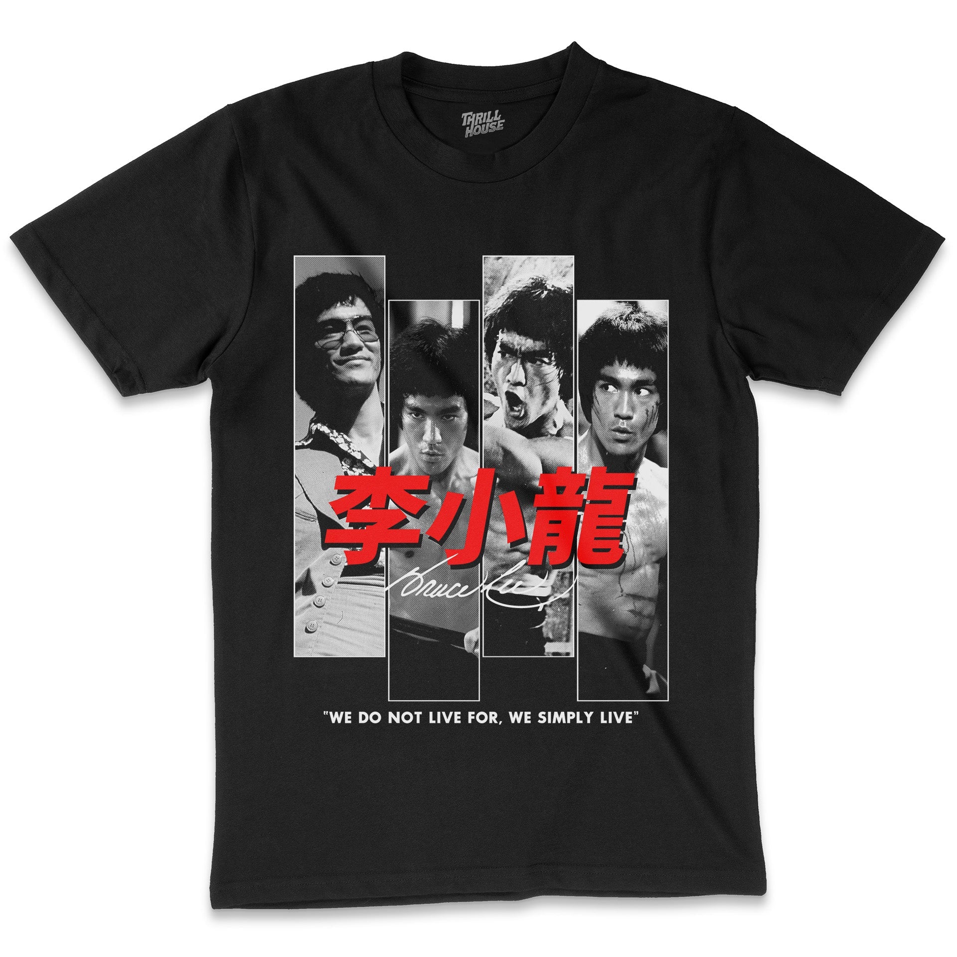 Bruce Lee Scenes Martial Arts Kung Fu Fighting Gym Slogan Positive Motivational Cotton T-Shirt