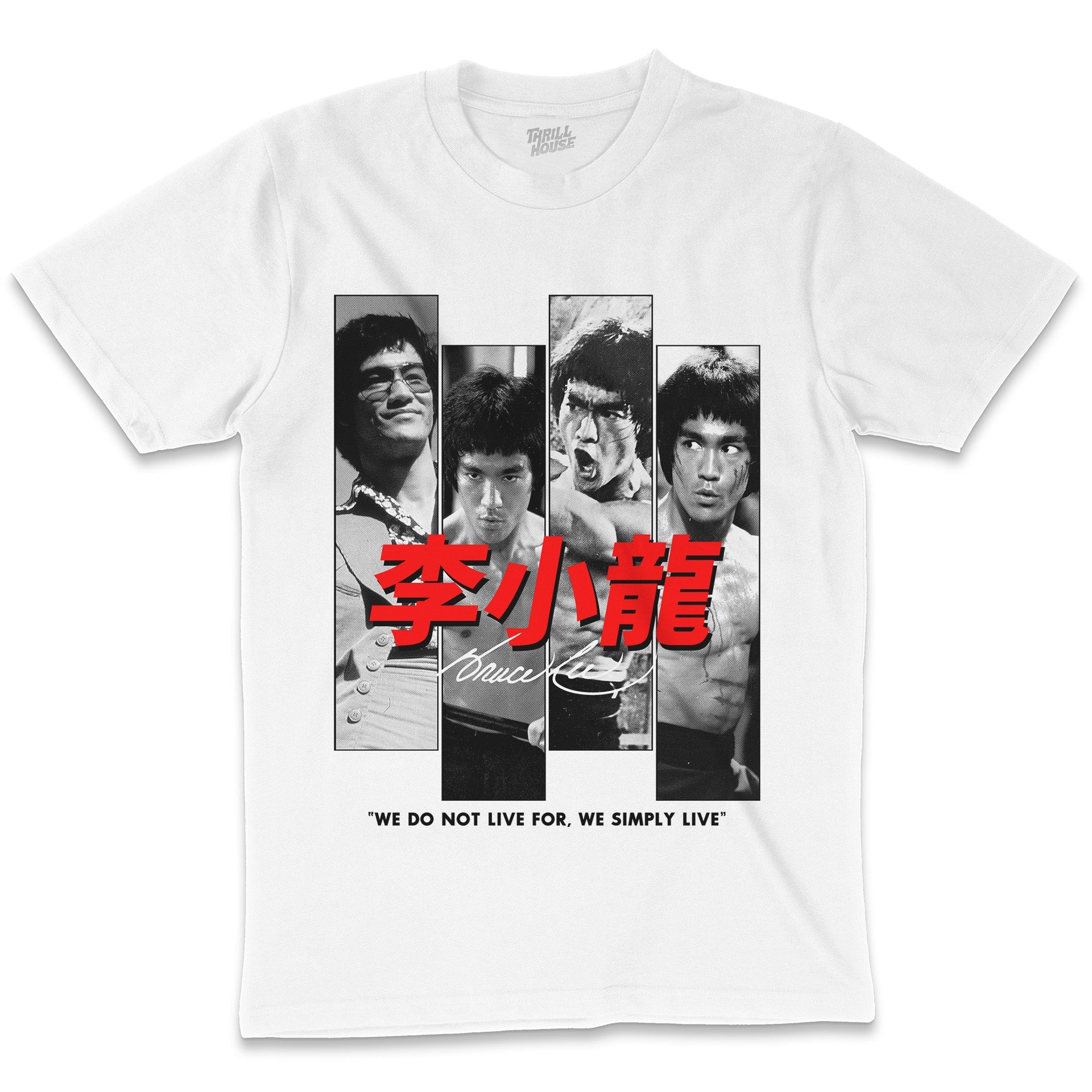 Bruce Lee Scenes Martial Arts Kung Fu Fighting Gym Slogan Positive Motivational Cotton T-Shirt