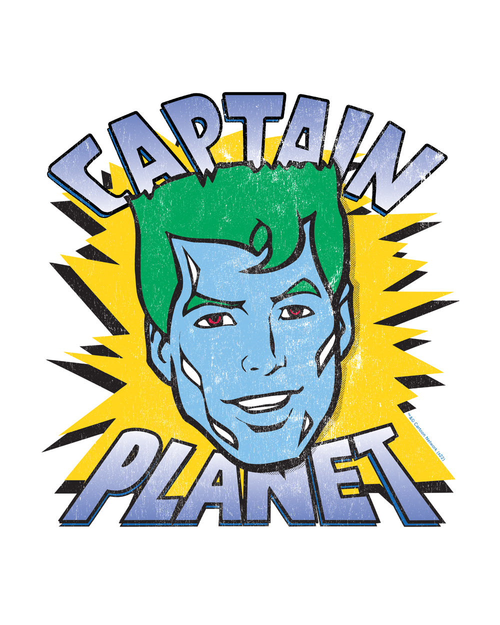 Captain Planet Officially Licensed Retro Vintage 90s Superhero Cartoon Cotton T-Shirt