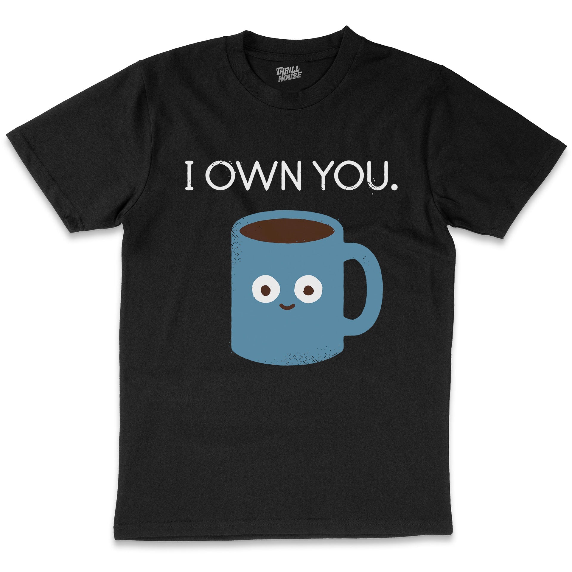 Coffee Talk Caffeine Slogan Funny Saying Cafe Cotton T-Shirt