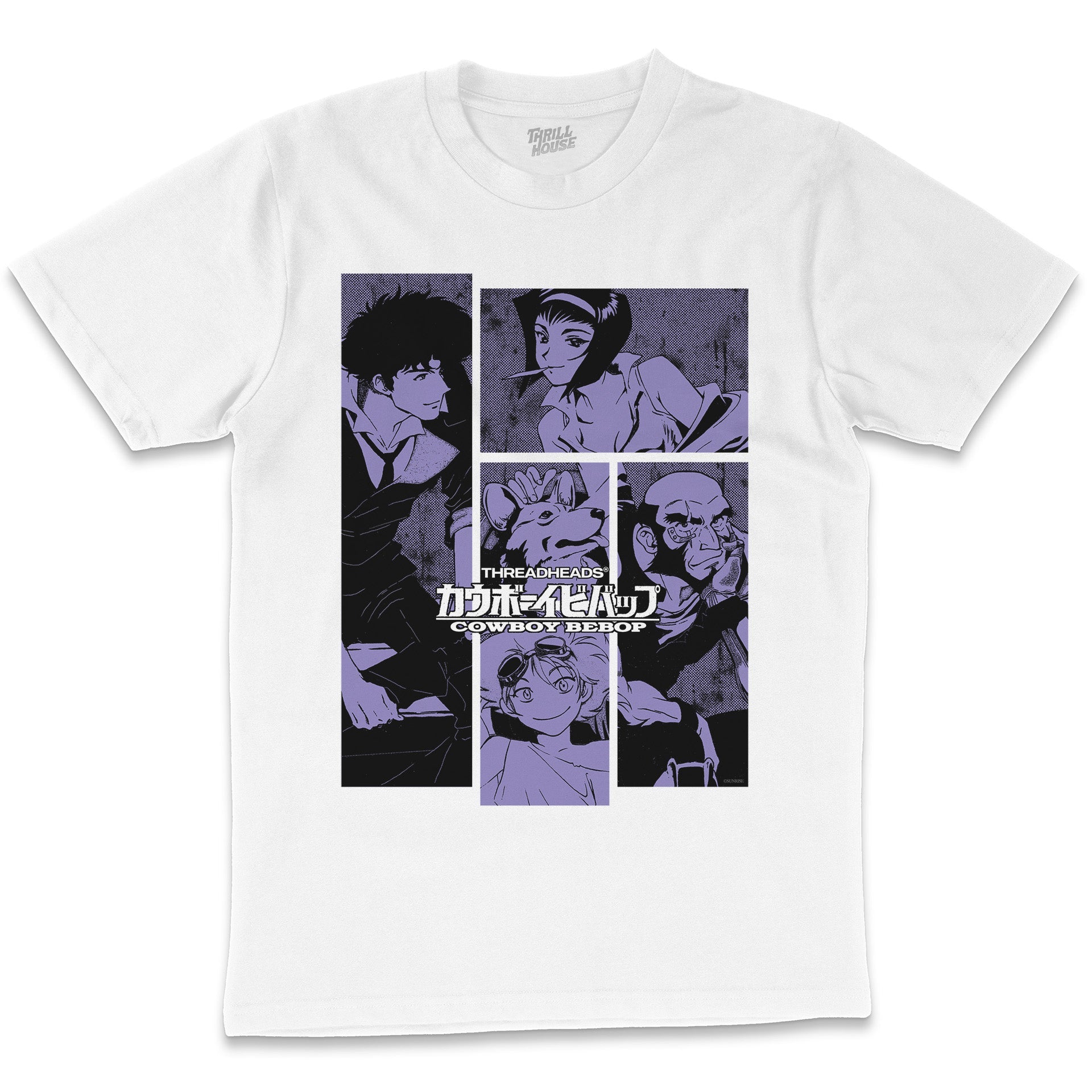 Cowboy Bebop The Gang Officially Licensed Japanese Anime Sci-Fi 90s Adventure Cartoon Cotton T-Shirt