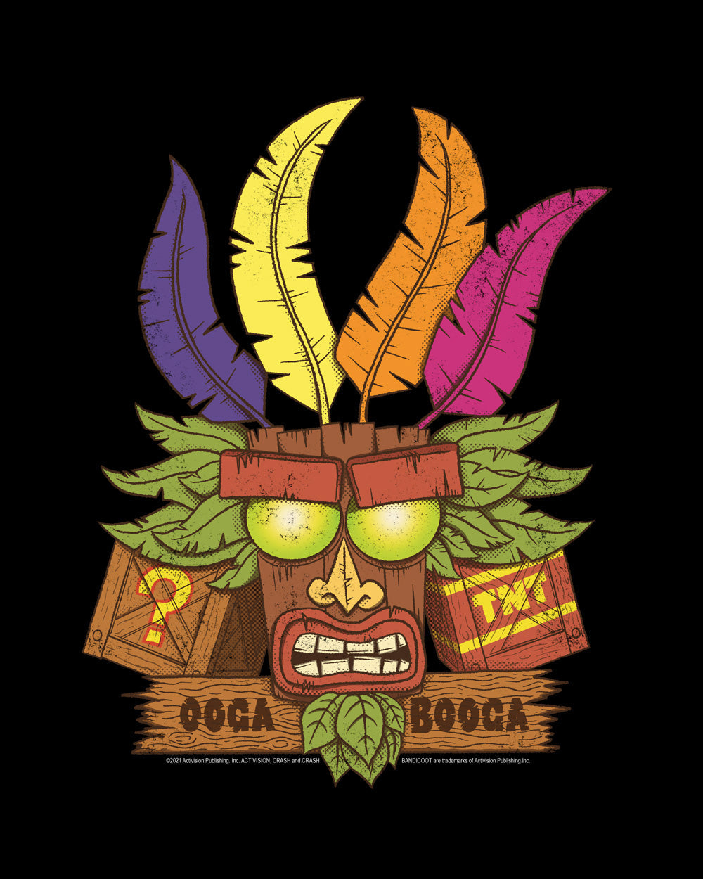 Crash Bandicoot Aku Aku Ooga Booga Gamer Activision Game Retro 90s Gee