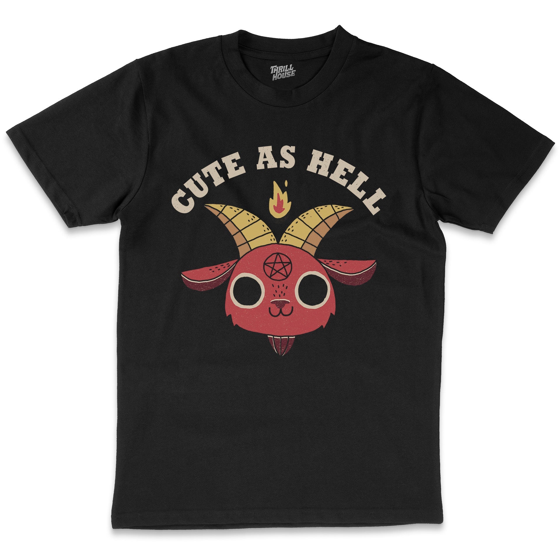 Cute As Hell Funny Dark Humour Slogan Demon Devil Occult Parody Cotton T-Shirt