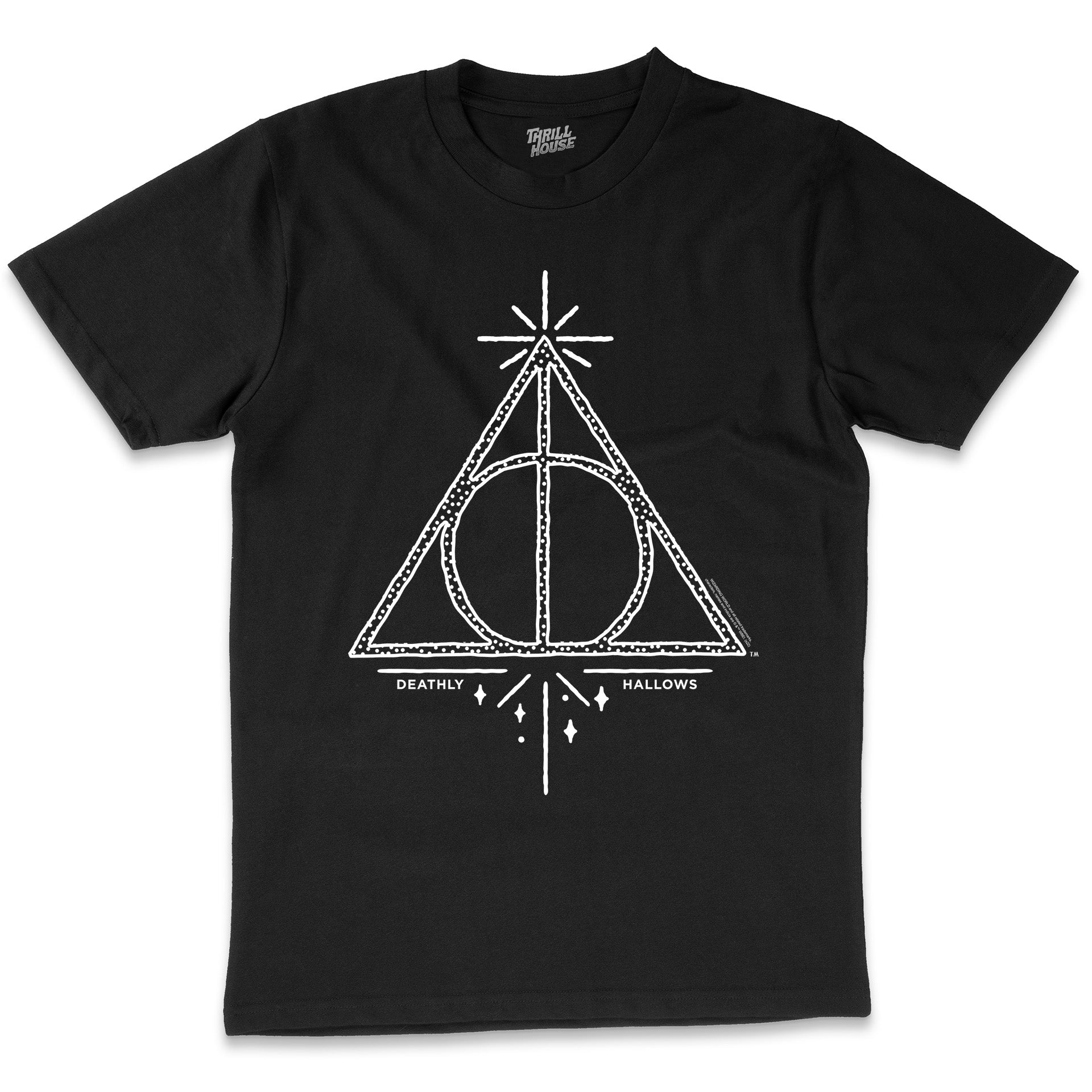 Harry Potter Deathly Hallows Logo Symbol Wizard World Slytherin Voldemort Officially Licensed Cotton T-Shirt