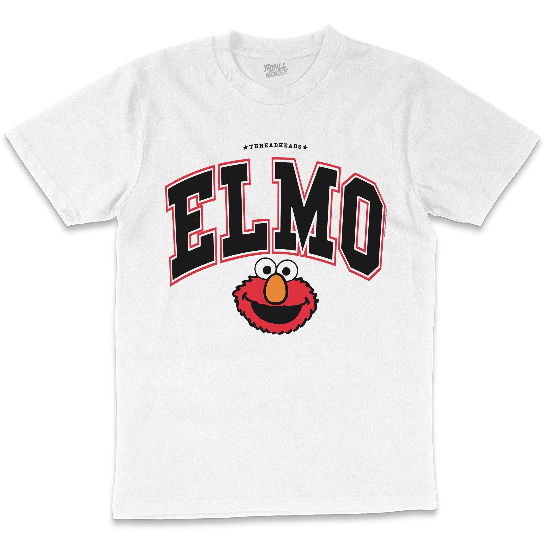 Sesame Street Elmo College Classic Retro Vintage Educational Puppet TV Program Officially Licensed T-Shirt