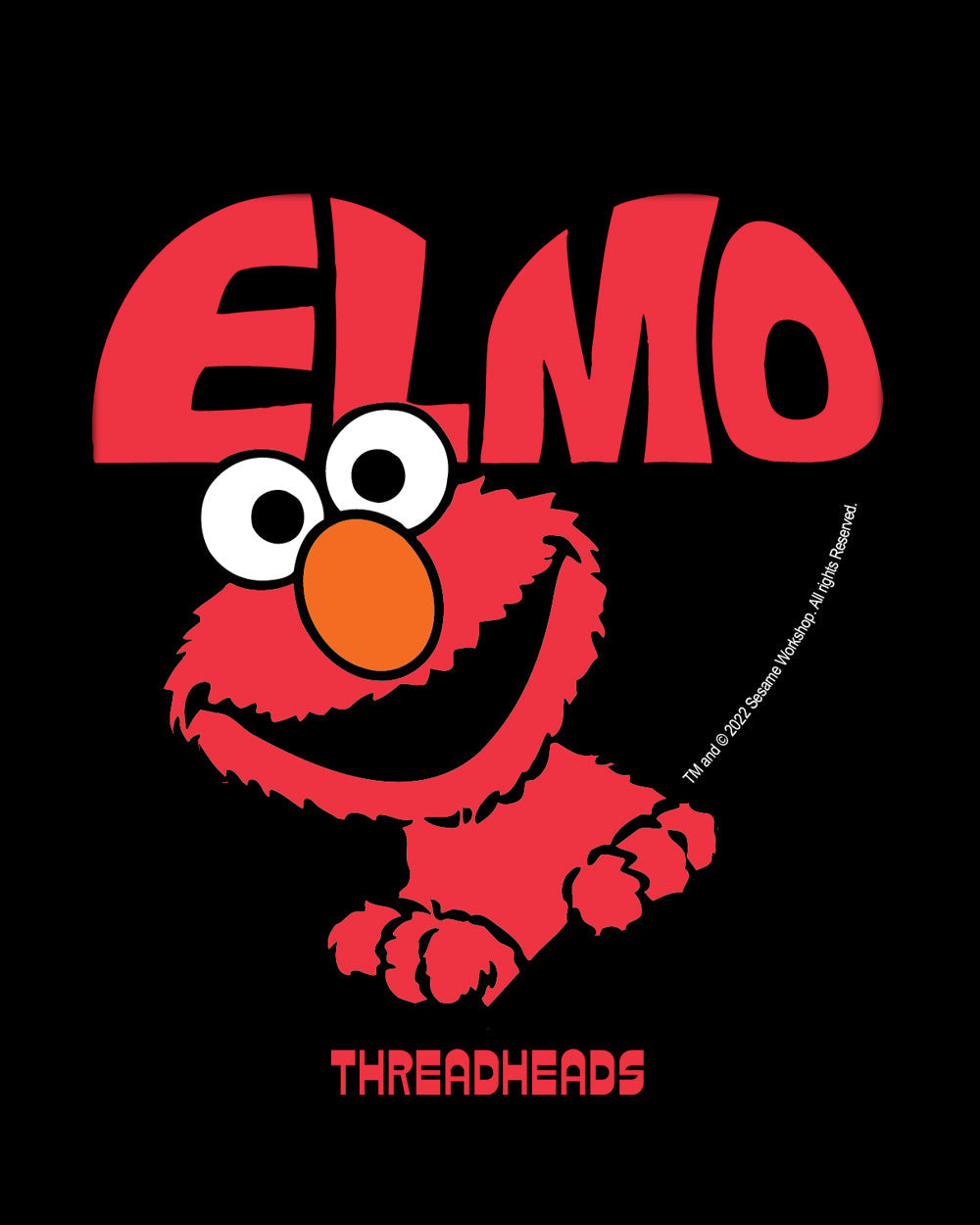 Sesame Street Elmo Face Mini Print Classic Retro Vintage Educational Puppet TV Program Officially Licensed T-Shirt