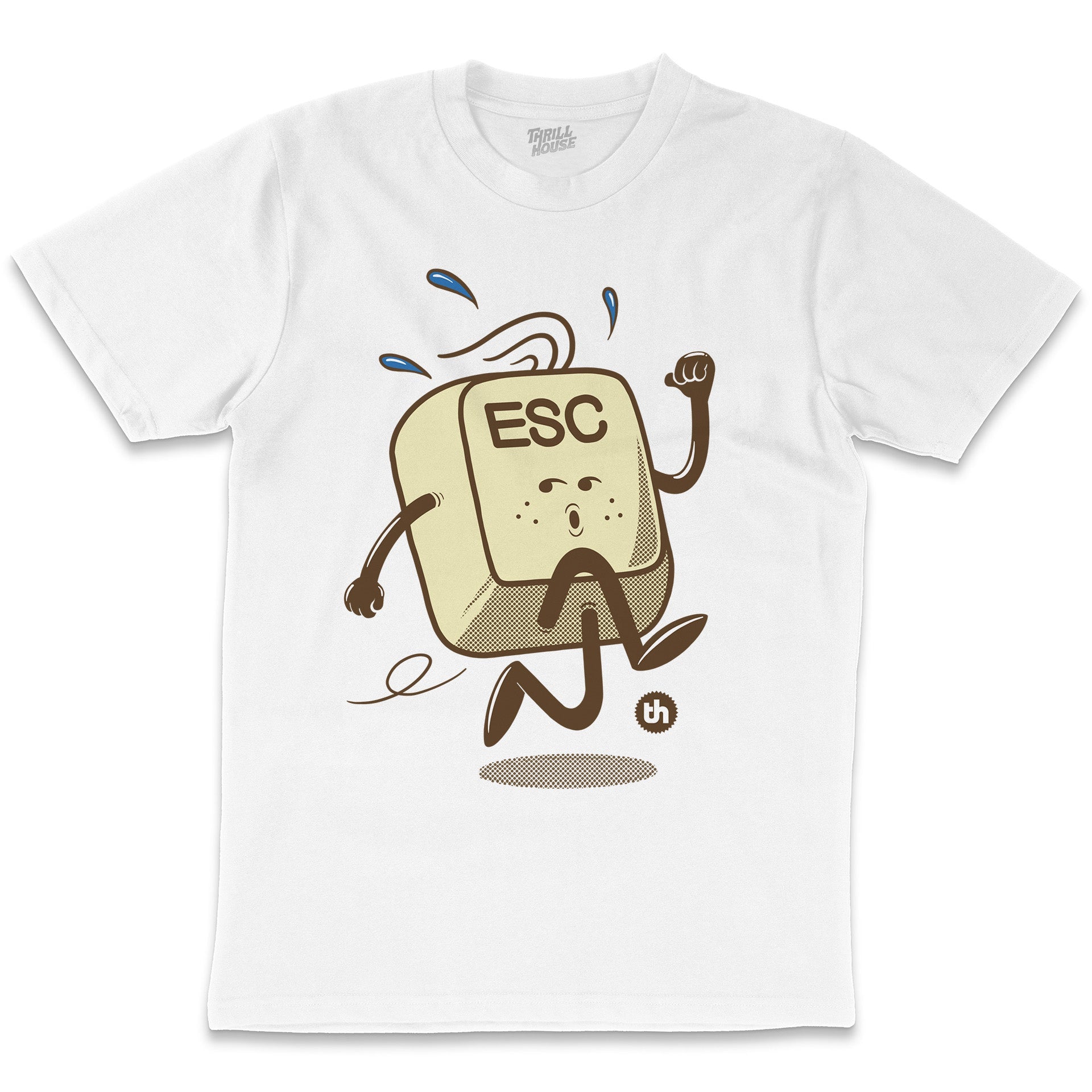 Escape Key Funny Computer Keyboard ESC Geek Nerd Cotton T-Shirt