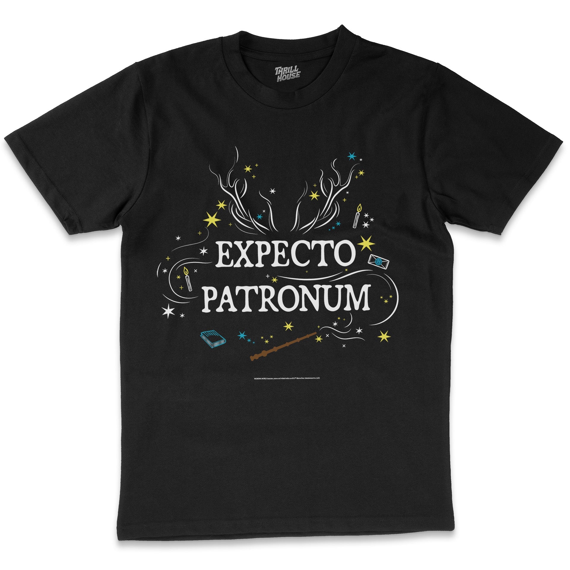 Harry Potter Expecto Patronum Spell Wizard World Officially Licensed Cotton T-Shirt