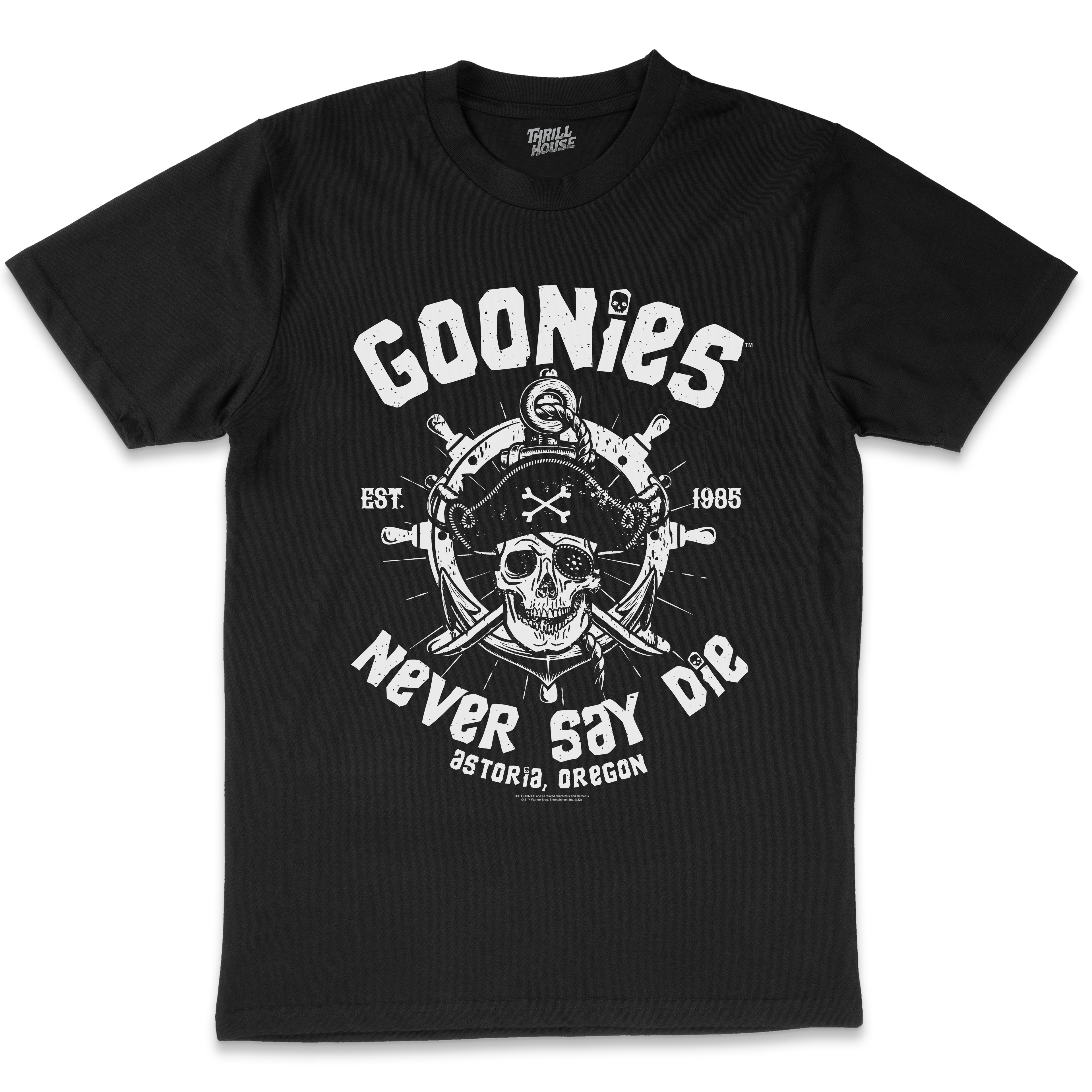Goonies Never Say Die T-Shirt Australia Online #colour_Black