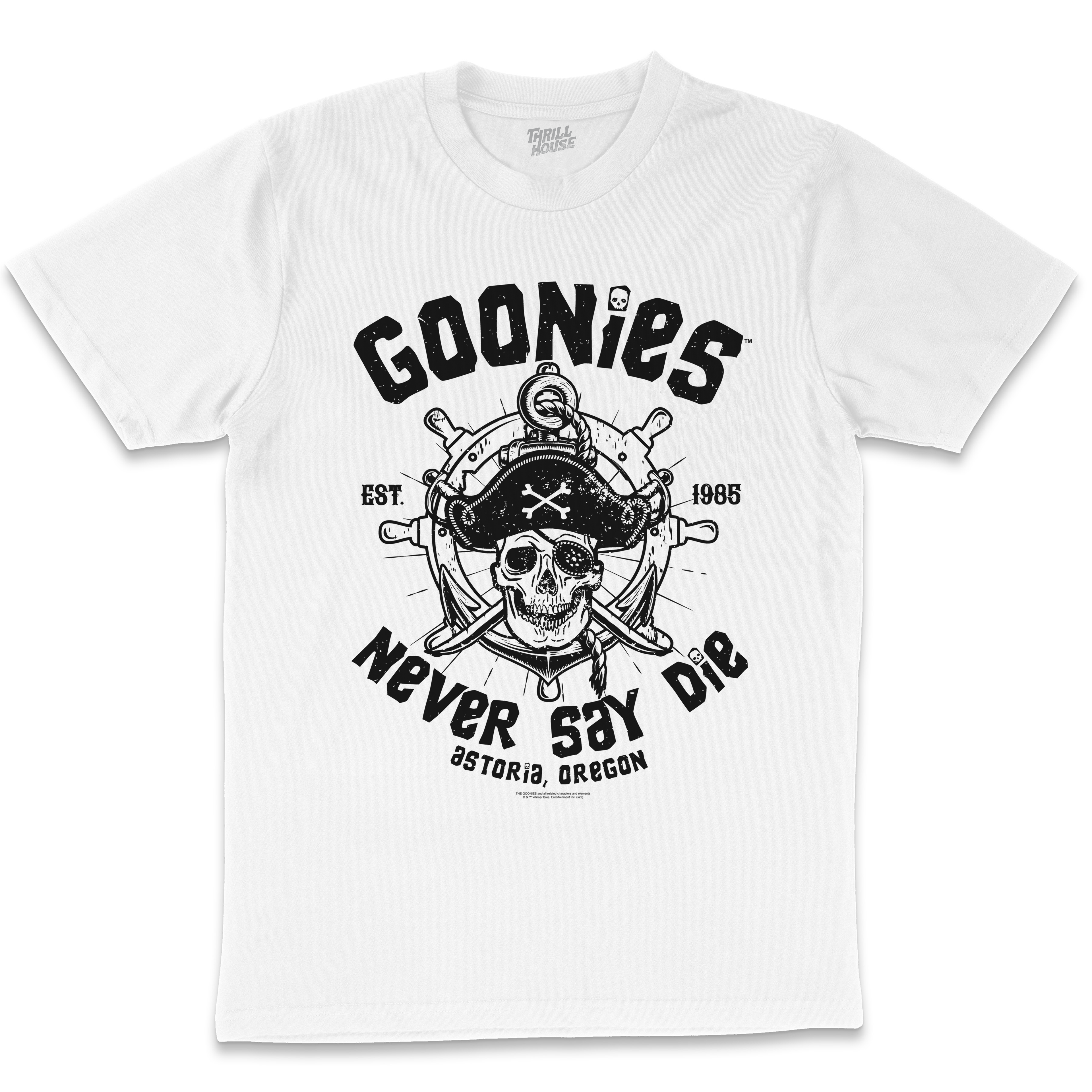 Goonies Never Say Die T-Shirt Australia Online #colour_white