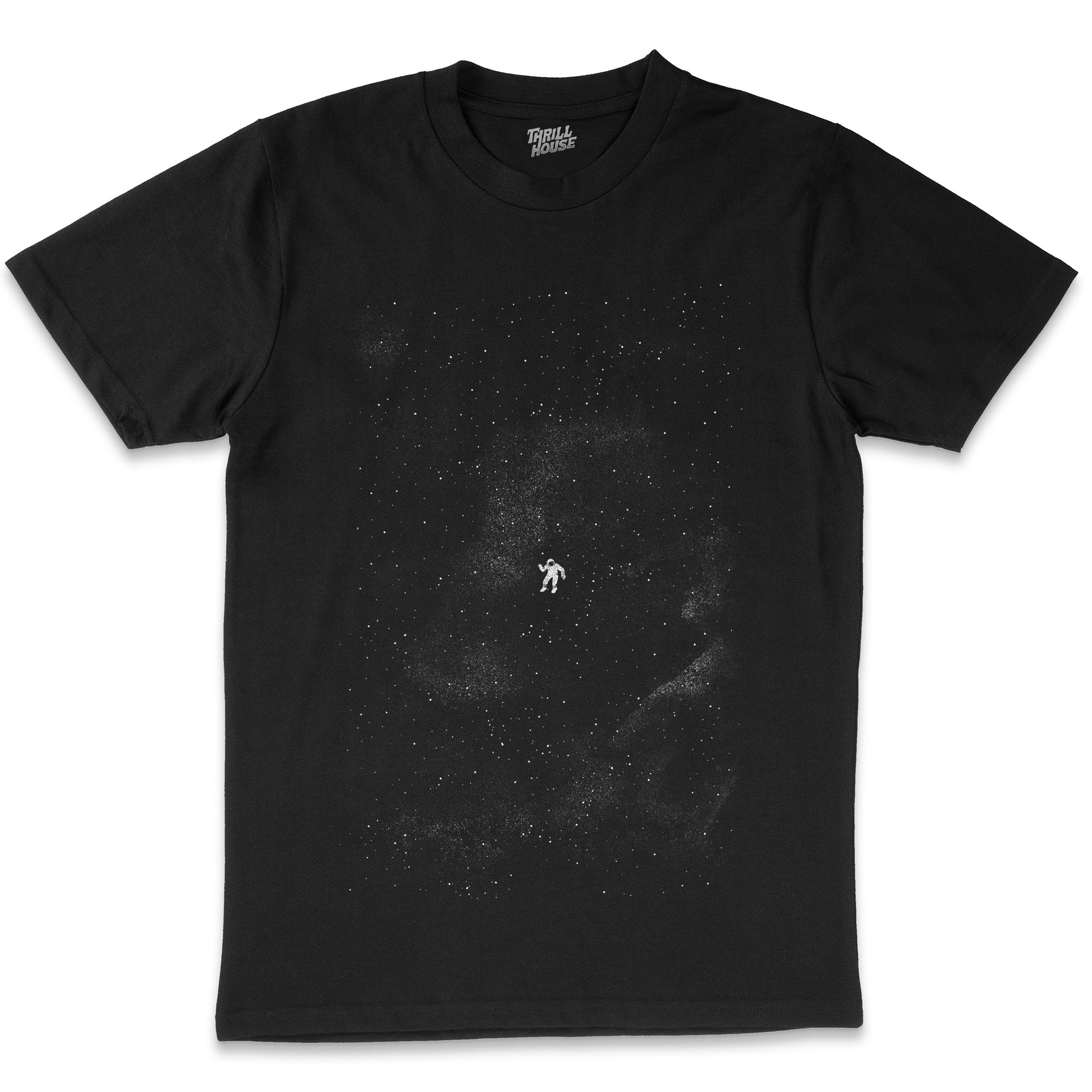 Gravity Astronaut Space Exploration Solar System Artsy Stars Moon Cotton T-Shirt