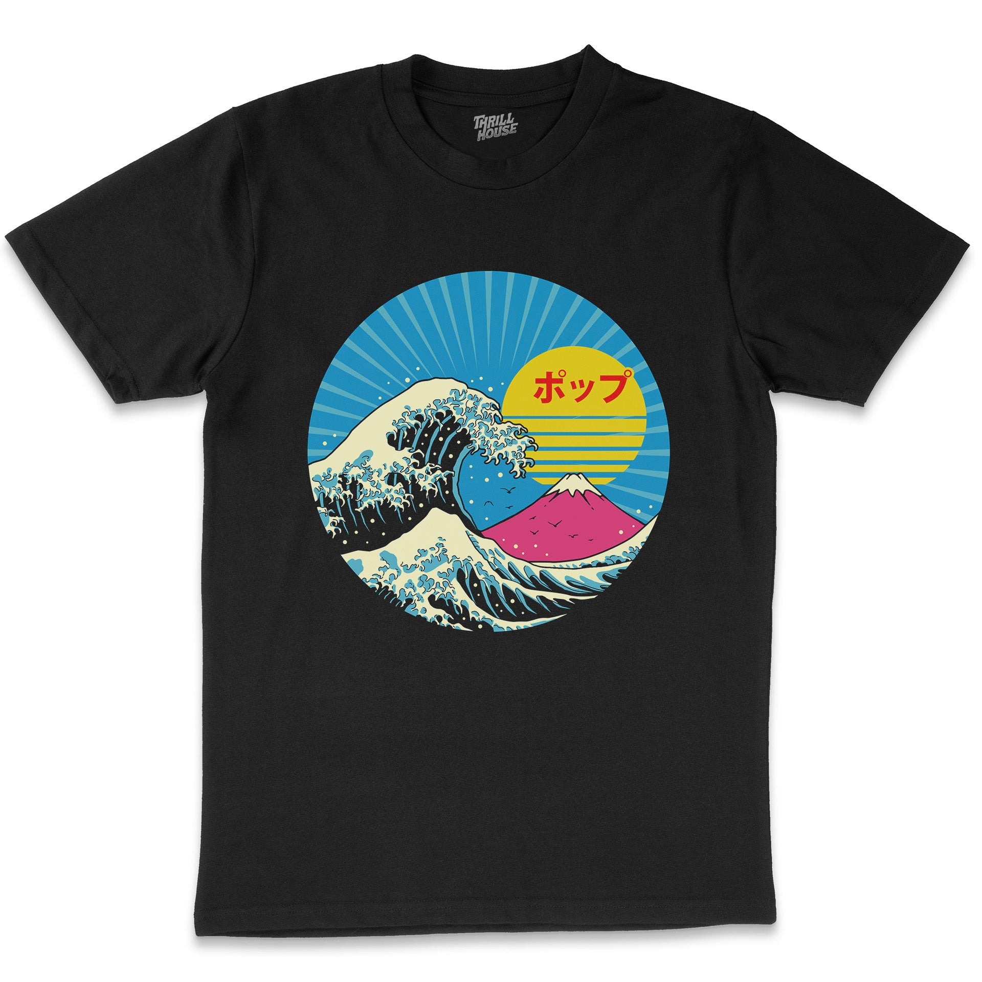 The Great Wave Of Kanagawa Inspired Great Pop Wave Artsy Japan Japanese Retro Artistic Cotton T-Shirt