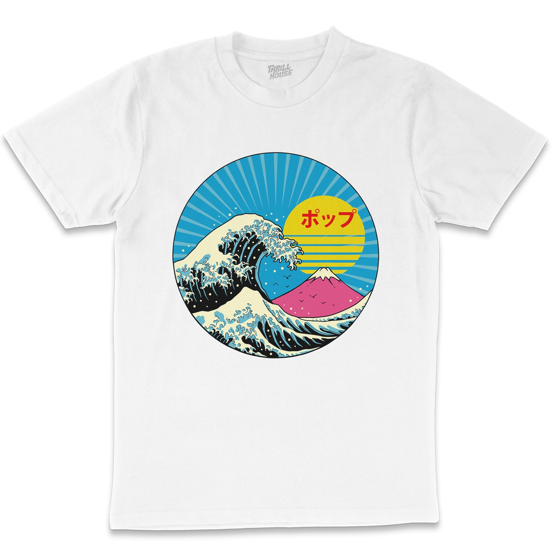 The Great Wave Of Kanagawa Inspired Great Pop Wave Artsy Japan Japanese Retro Artistic Cotton T-Shirt