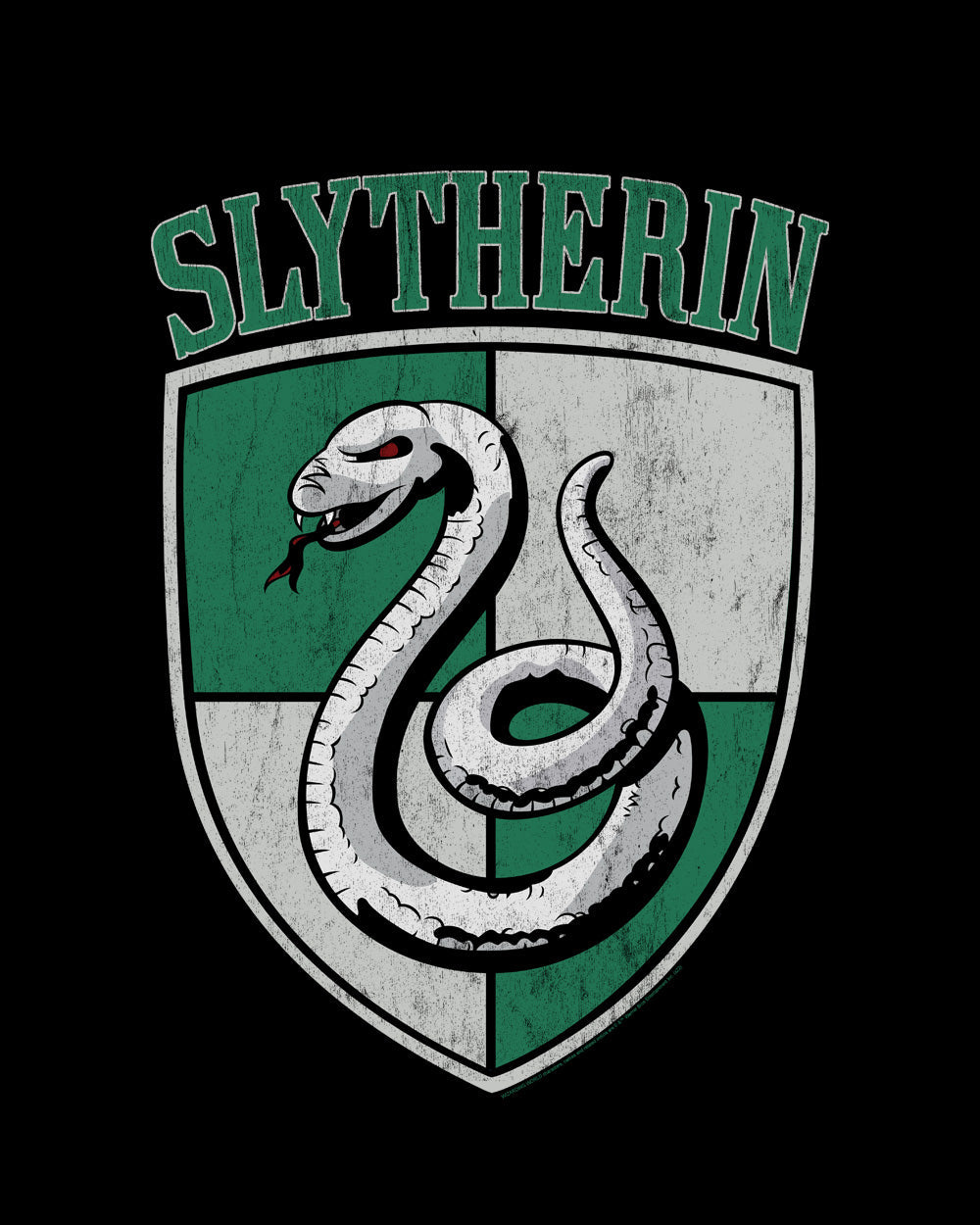 Harry Potter Slytherin Crest Hogwarts Witchcraft Wizardry School Officially Licensed Cotton T-Shirt