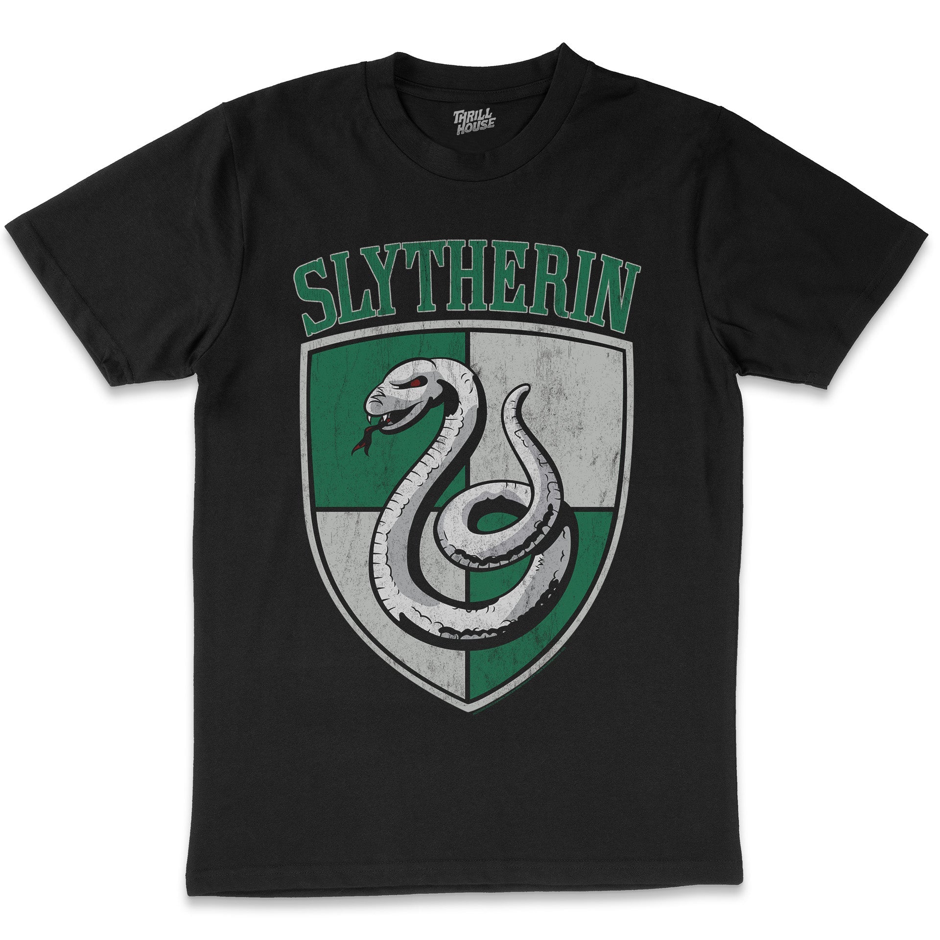Harry Potter Slytherin Crest Hogwarts Witchcraft Wizardry School Officially Licensed Cotton T-Shirt