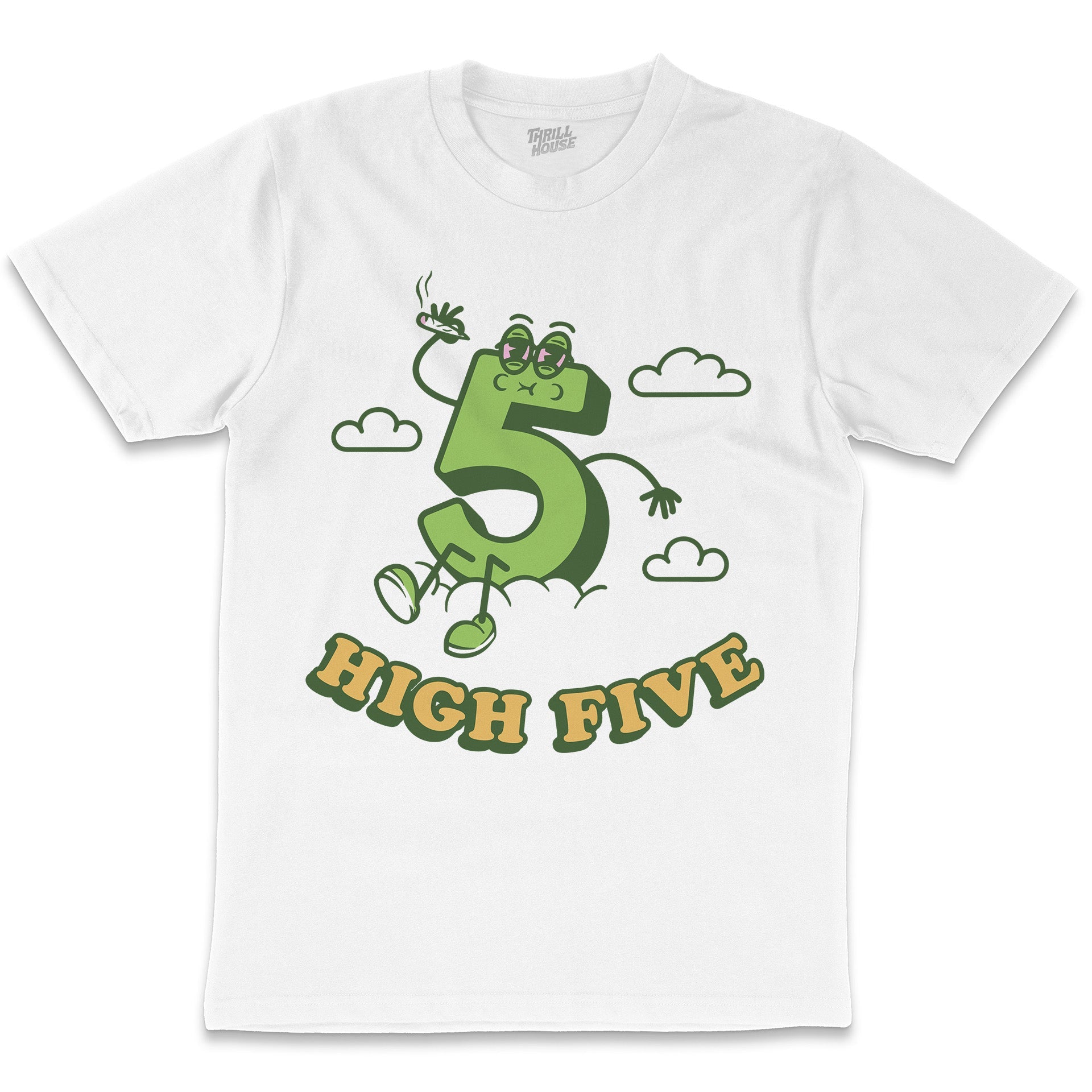 High Five Funny Stoner Weed Parody Pun Dope Drug Humour T-Shirt