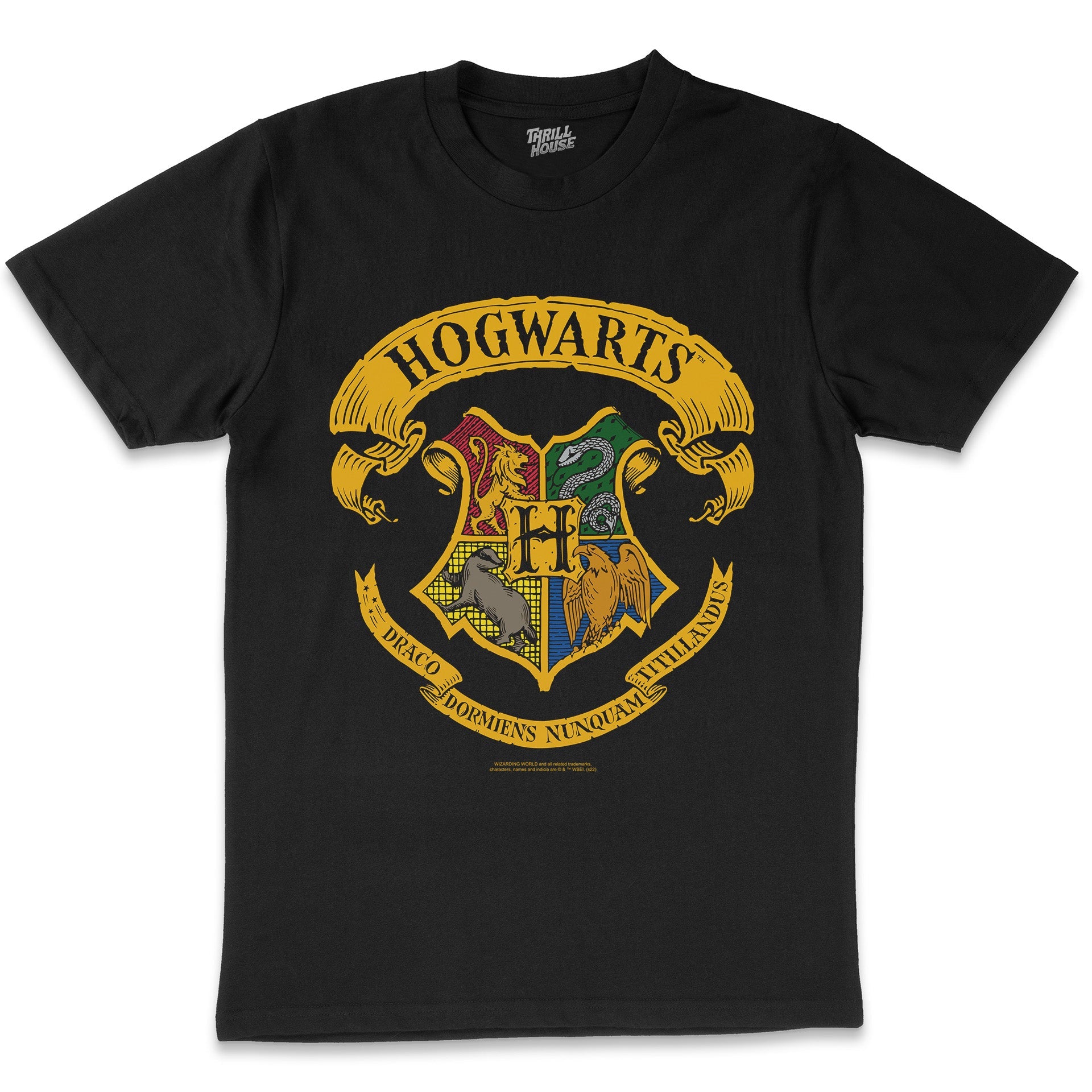 Harry Potter Hogwarts Crest Witchcraft Wizardry School Officially Licensed Cotton T-Shirt