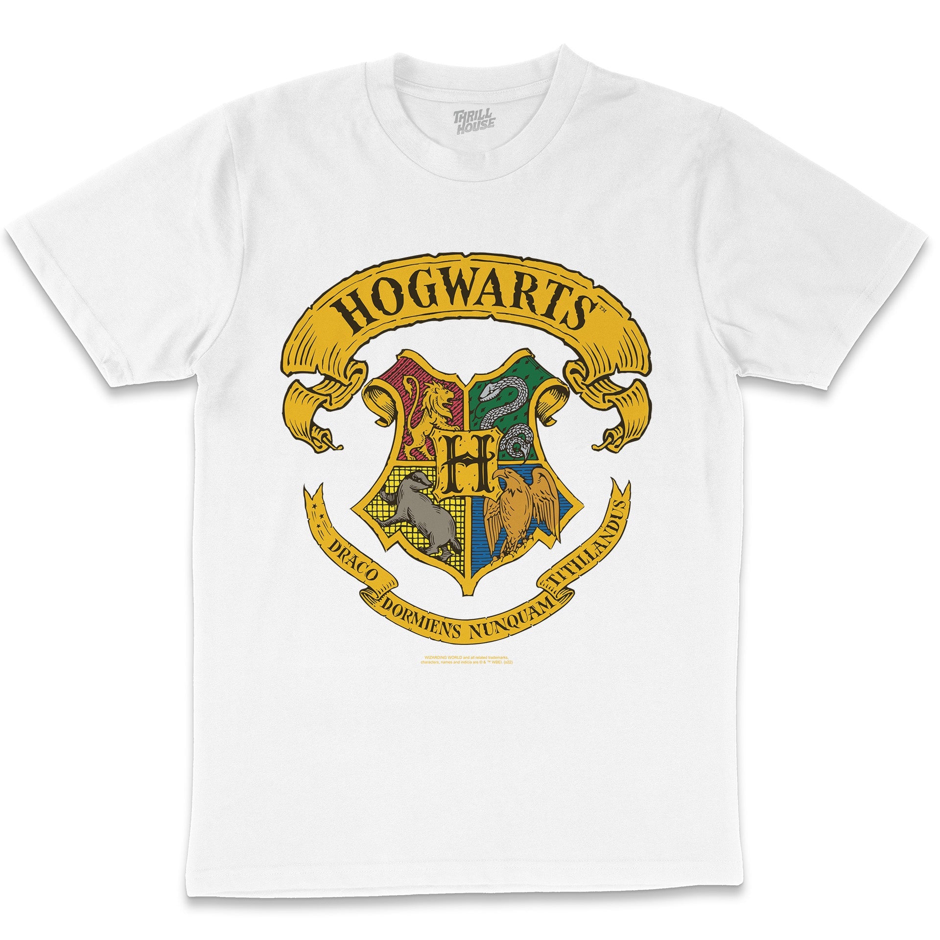 Harry Potter Hogwarts Crest Witchcraft Wizardry School Officially Licensed Cotton T-Shirt