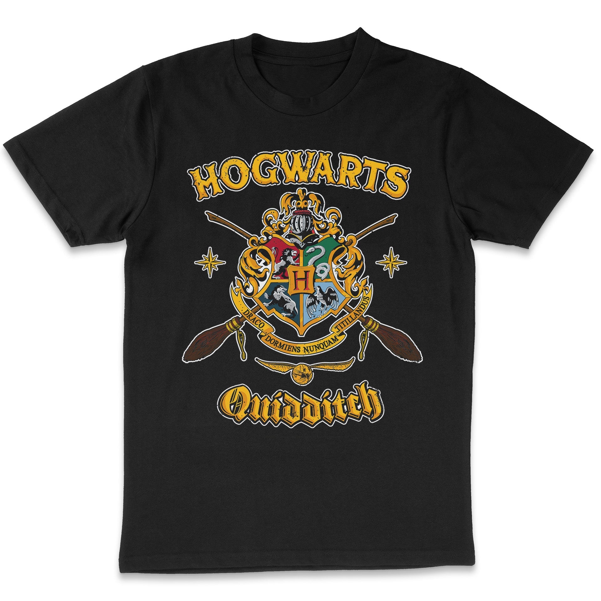 Harry Potter Hogwarts Quidditch Shield Witchcraft Wizardry School Officially Licensed Cotton T-Shirt