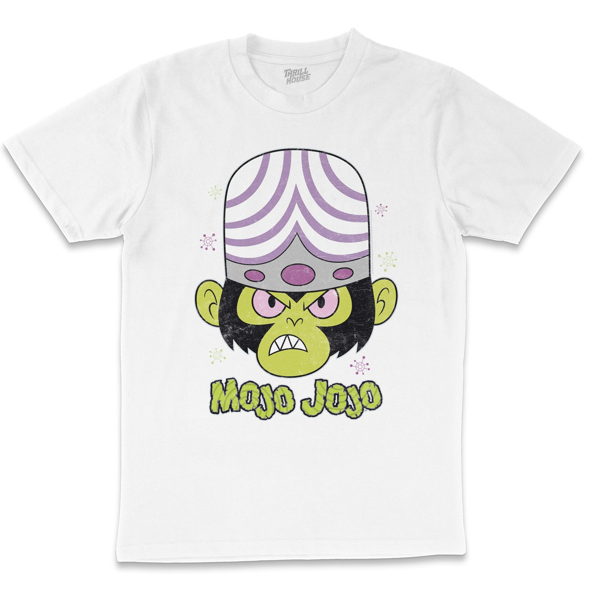 Mojo Jojo Monkey Villain Powerpuff Girls 90s Superhero Cartoon Animation Series Officially Licensed Cotton T-Shirt