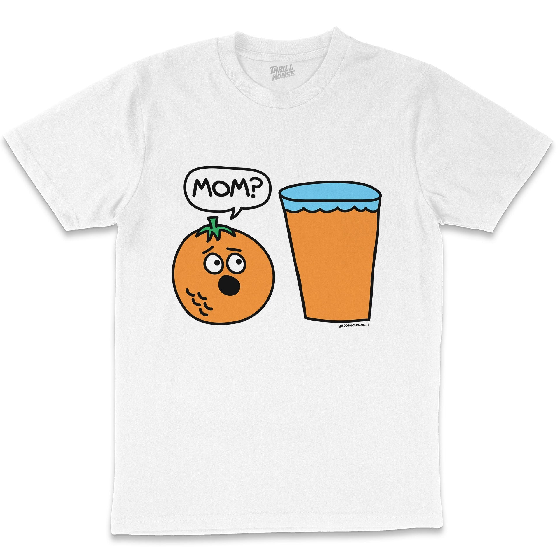 Mom OJ Funny Orange Juice Humorous Cotton T-Shirt