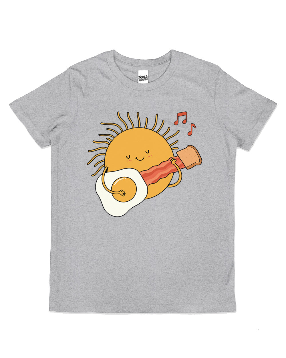 Morning Song Kids Breakfast Eggs Bacon Sun Music Funny Cute Cool Cotton Novelty T-Shirt