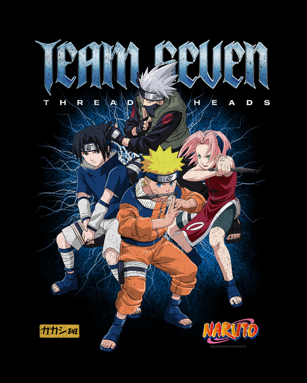 Naruto Team Seven Japanese Manga Adventure Ninja Anime Cartoon Officially Licensed T-Shirt