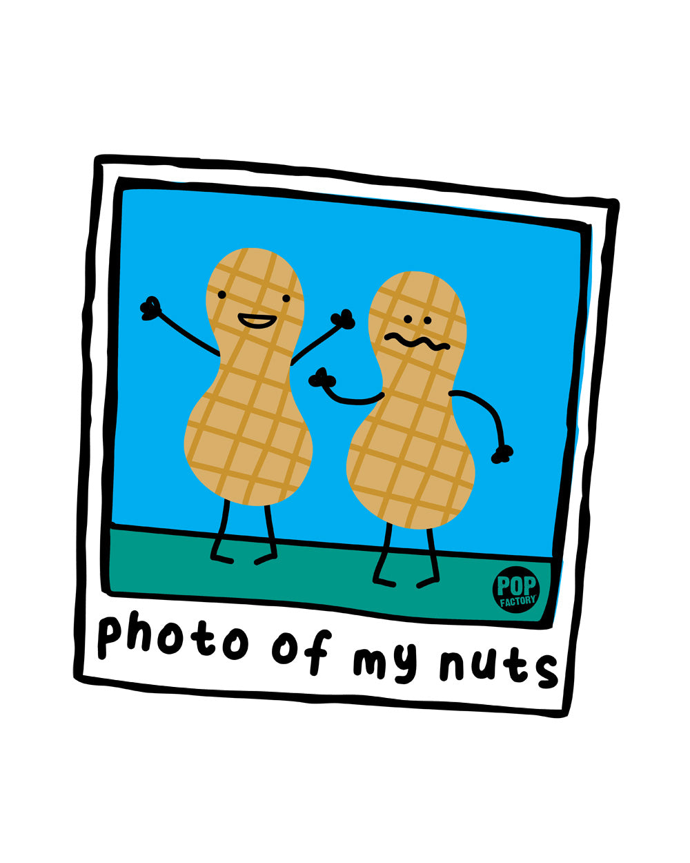 Photo of My Nuts Funny Bad Pun Dad Joke Peanut Rude Cotton T-Shirt