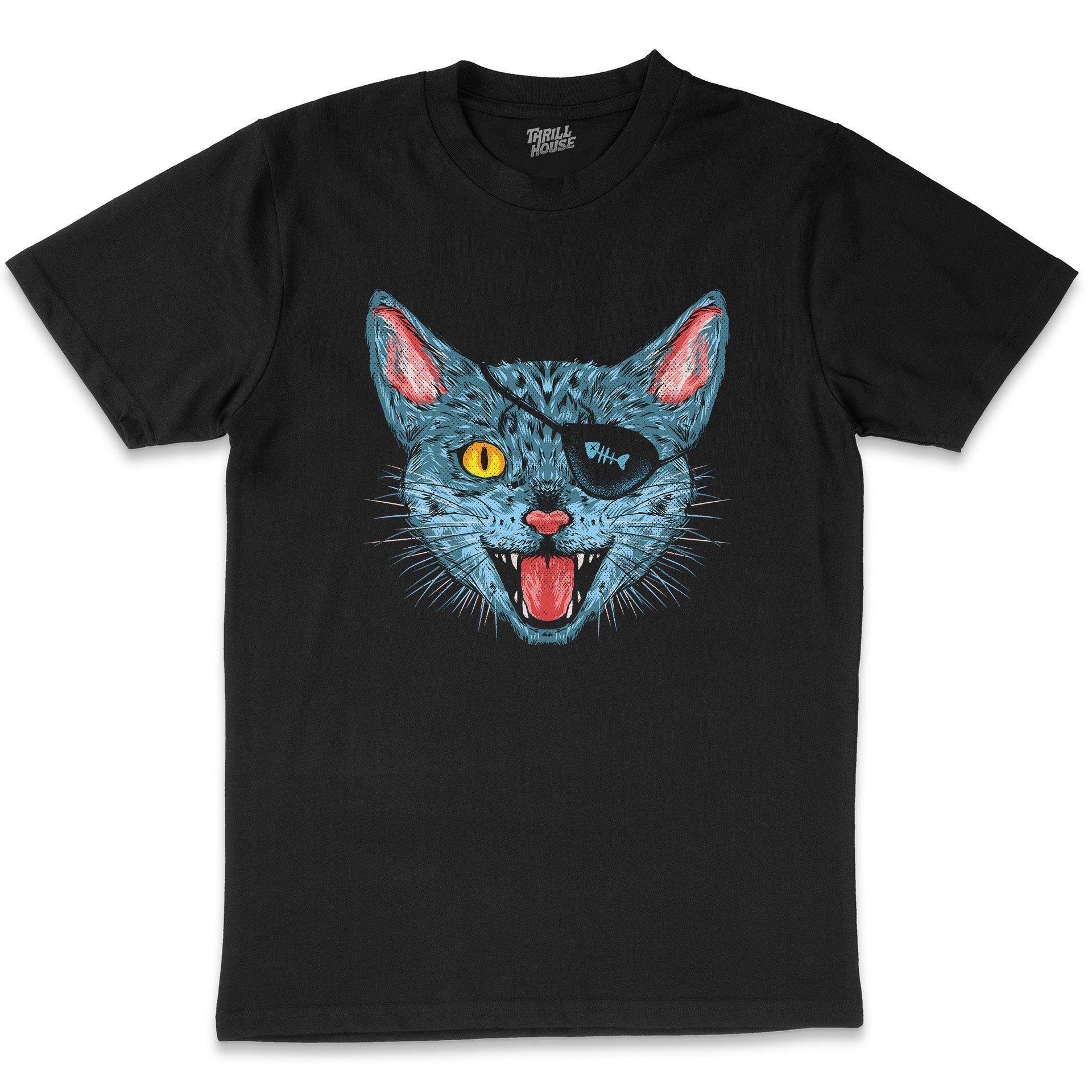 Purrrate Cat Pirate Funny Kitten Animal Arsty Design Cotton T-Shirt