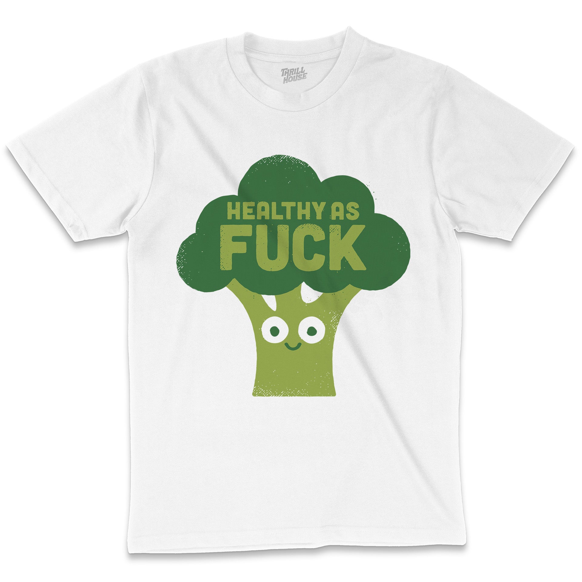 Raw Truth Healthy Broccoli Vegetable Foodie Vegan Funny Rude Slogan Cotton T-Shirt