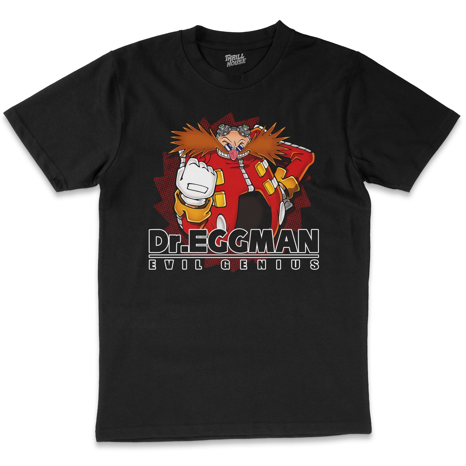 Sonic The Hedgehog Dr Eggman 90s Video Game Cartoon Robotnik Licensed SEGA Cotton T-Shirt