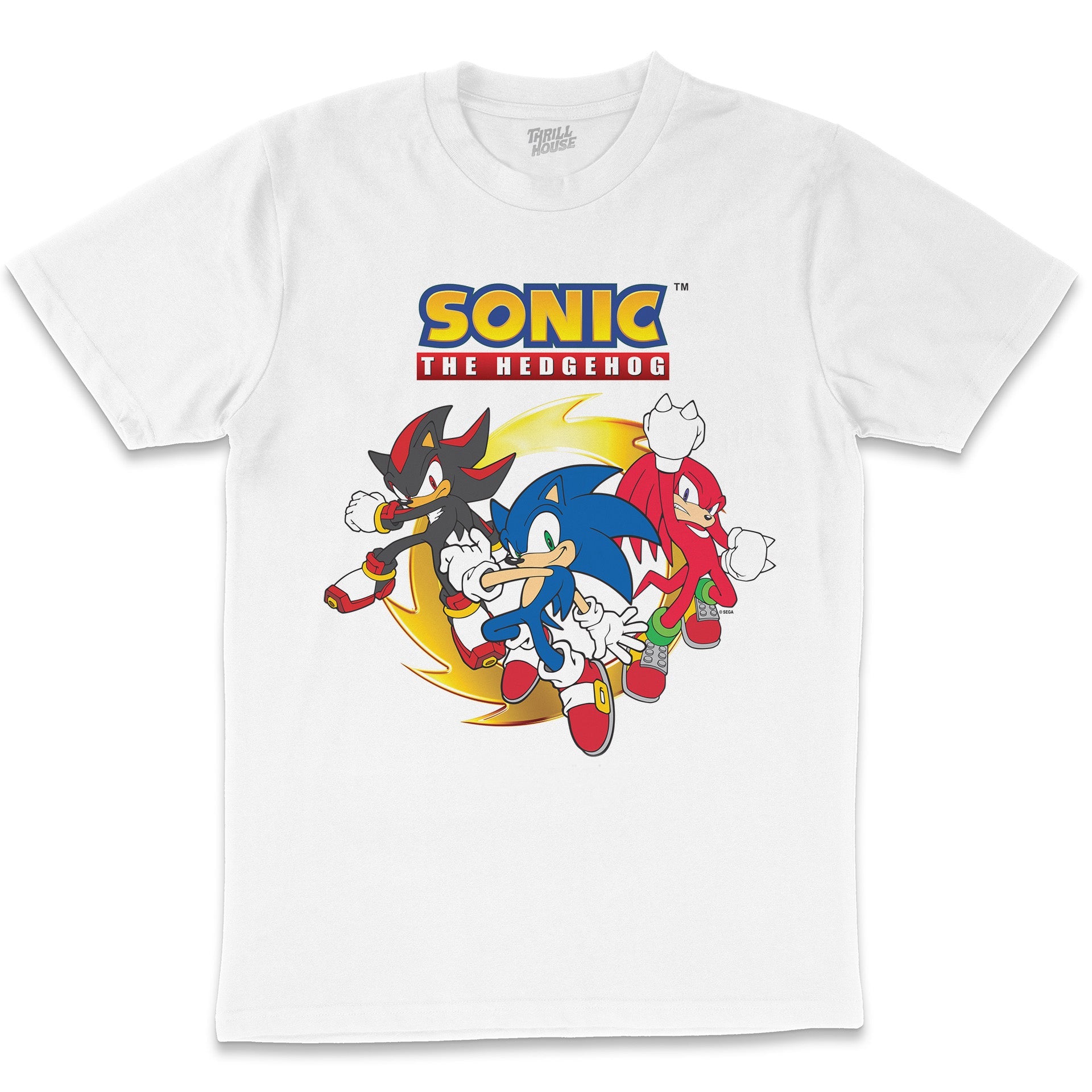 Sonic The Hedgehog Has a Posse Retro 90s Video Game Cartridge Console Officially Licensed SEGA T-Shirt