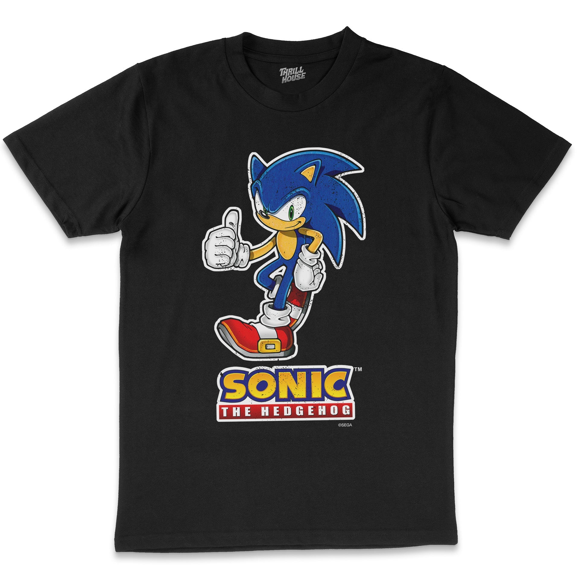 Sonic The Hedgehog 90s Video Game Cartridge Console Officially Licensed Geek Nerd SEGA T-Shirt