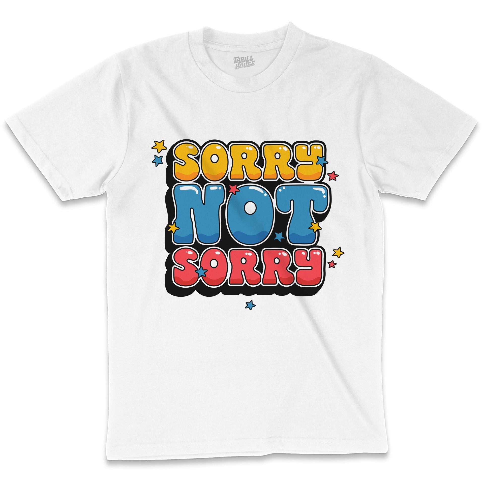 Sorry Not Sorry Funny Anti-Social Slogan Cotton T-Shirt