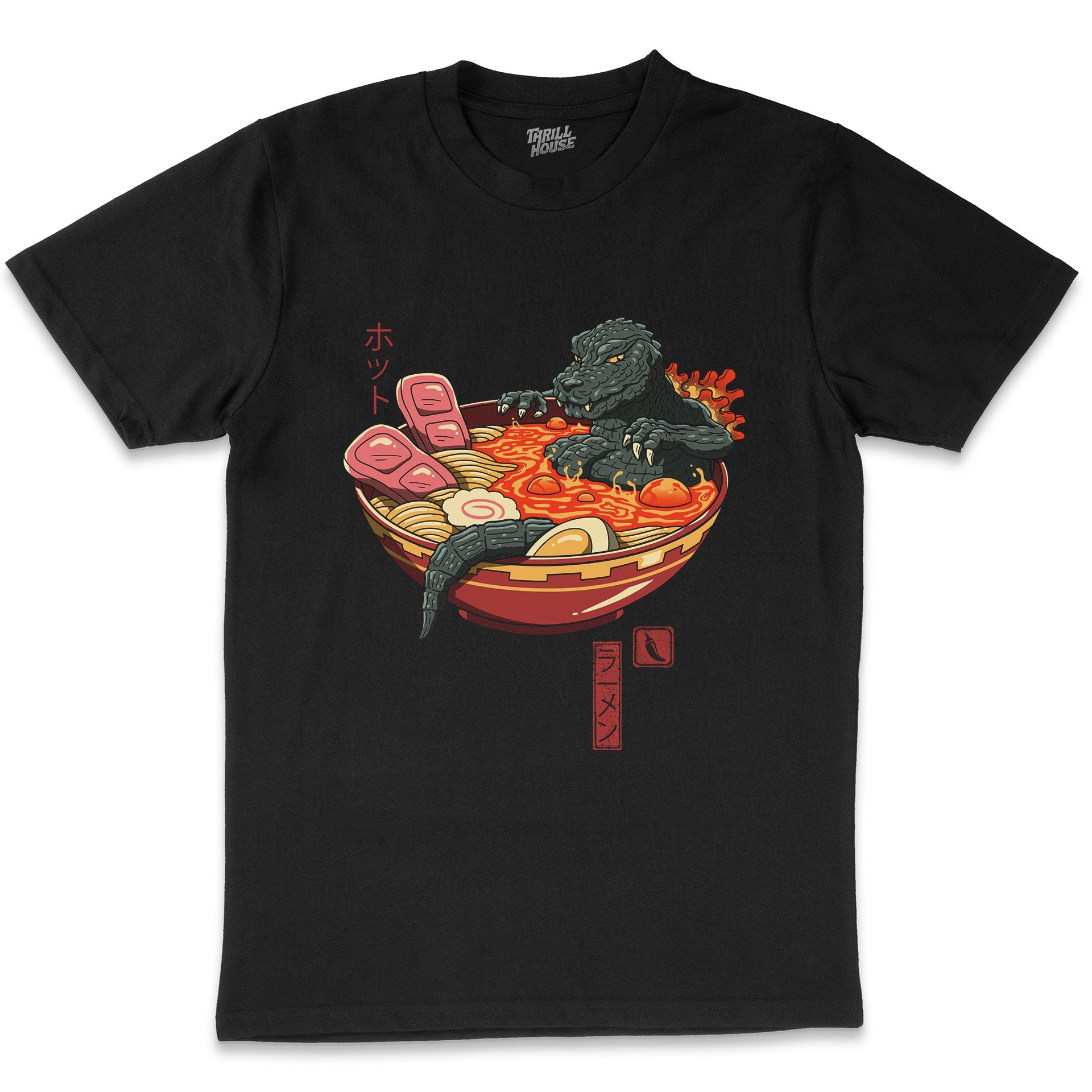 Spicy Lava Ramen King Japanese Japan Noodles Soup Foodie Artsy Kaiju Cotton T-Shirt