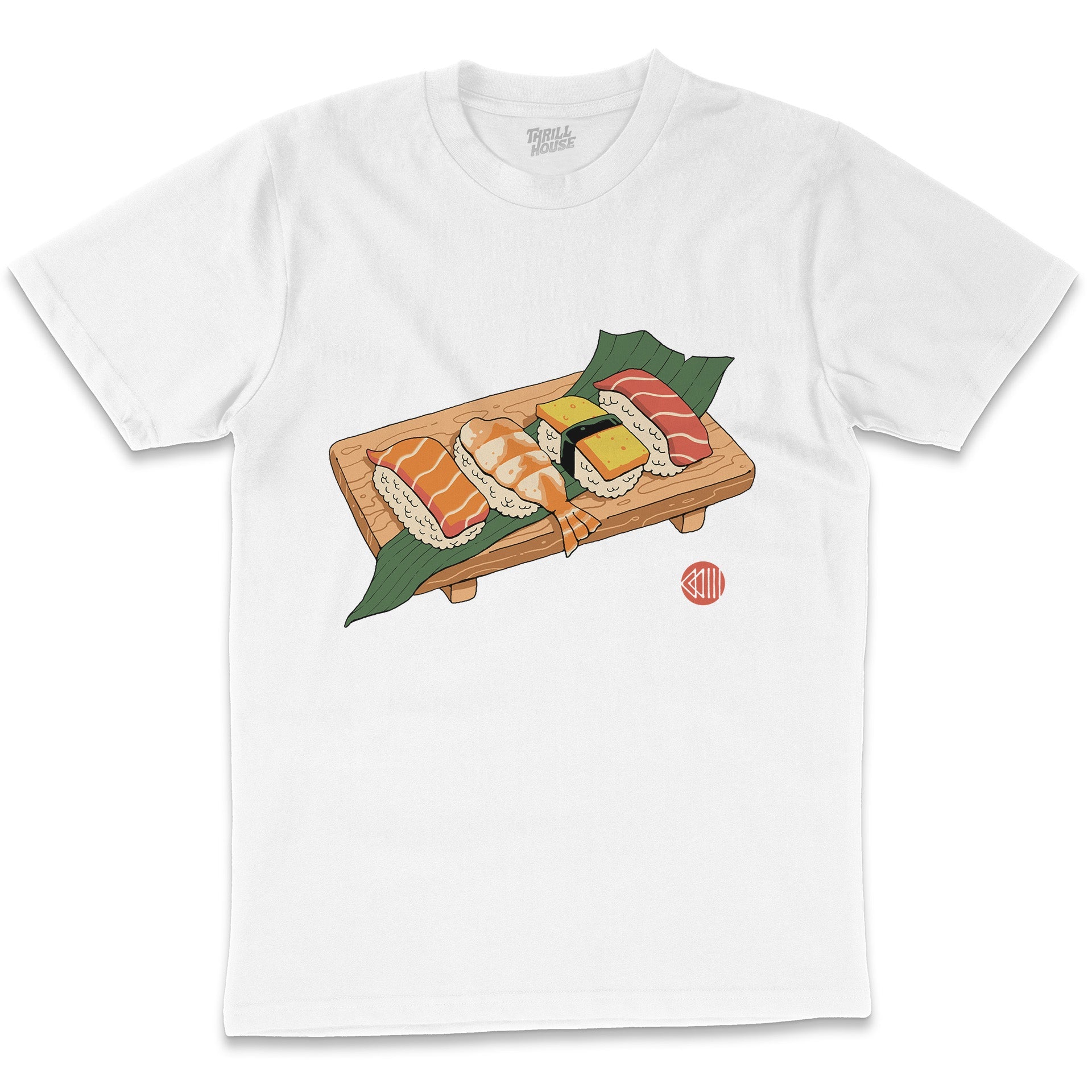 Sushi Ukiyo-e Japanese Food Foodie Maki Artsy Fish Bento Cotton T-Shirt