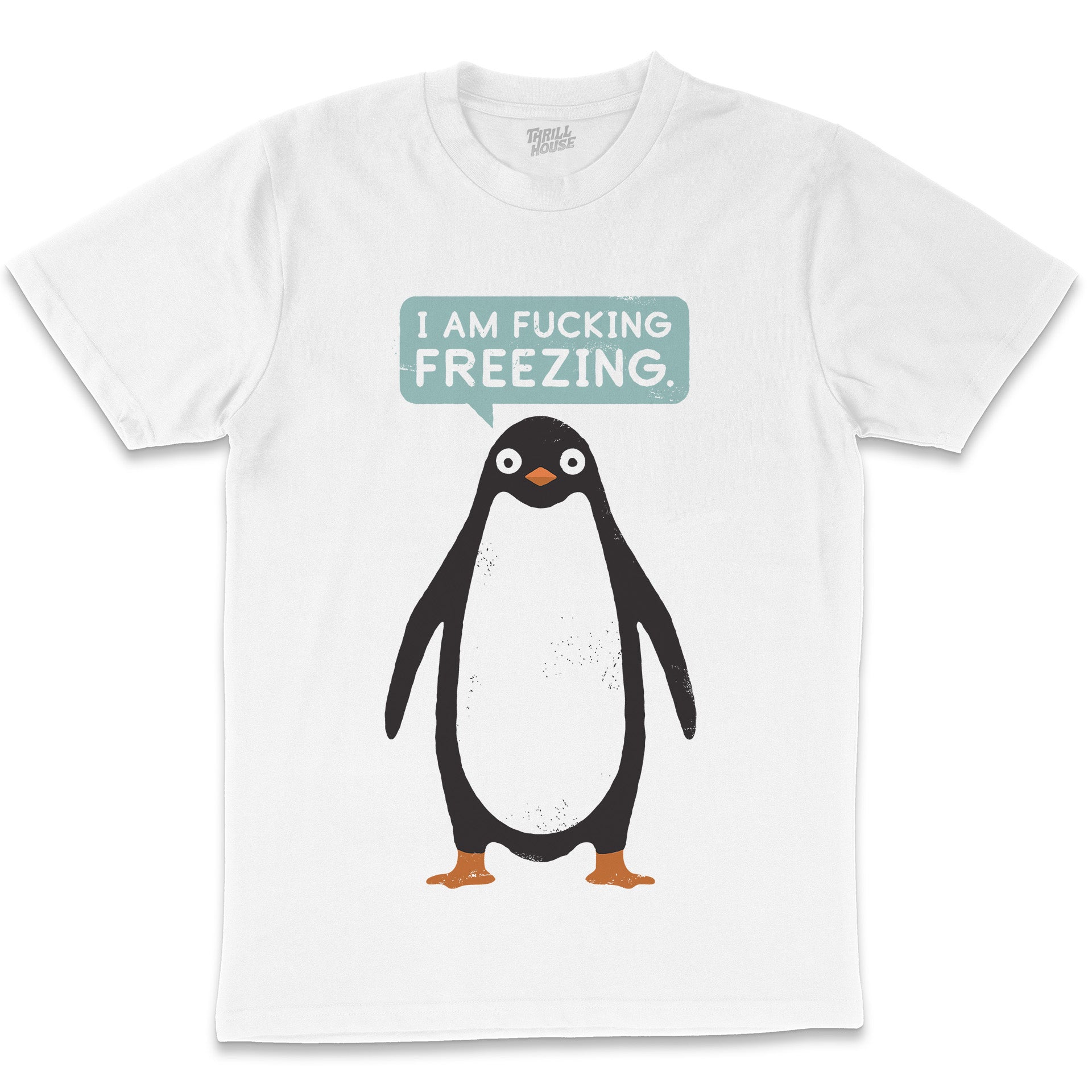 Talking Penguin Rude Offensive Animal Anti-Social Cute Animal Cotton T-Shirt