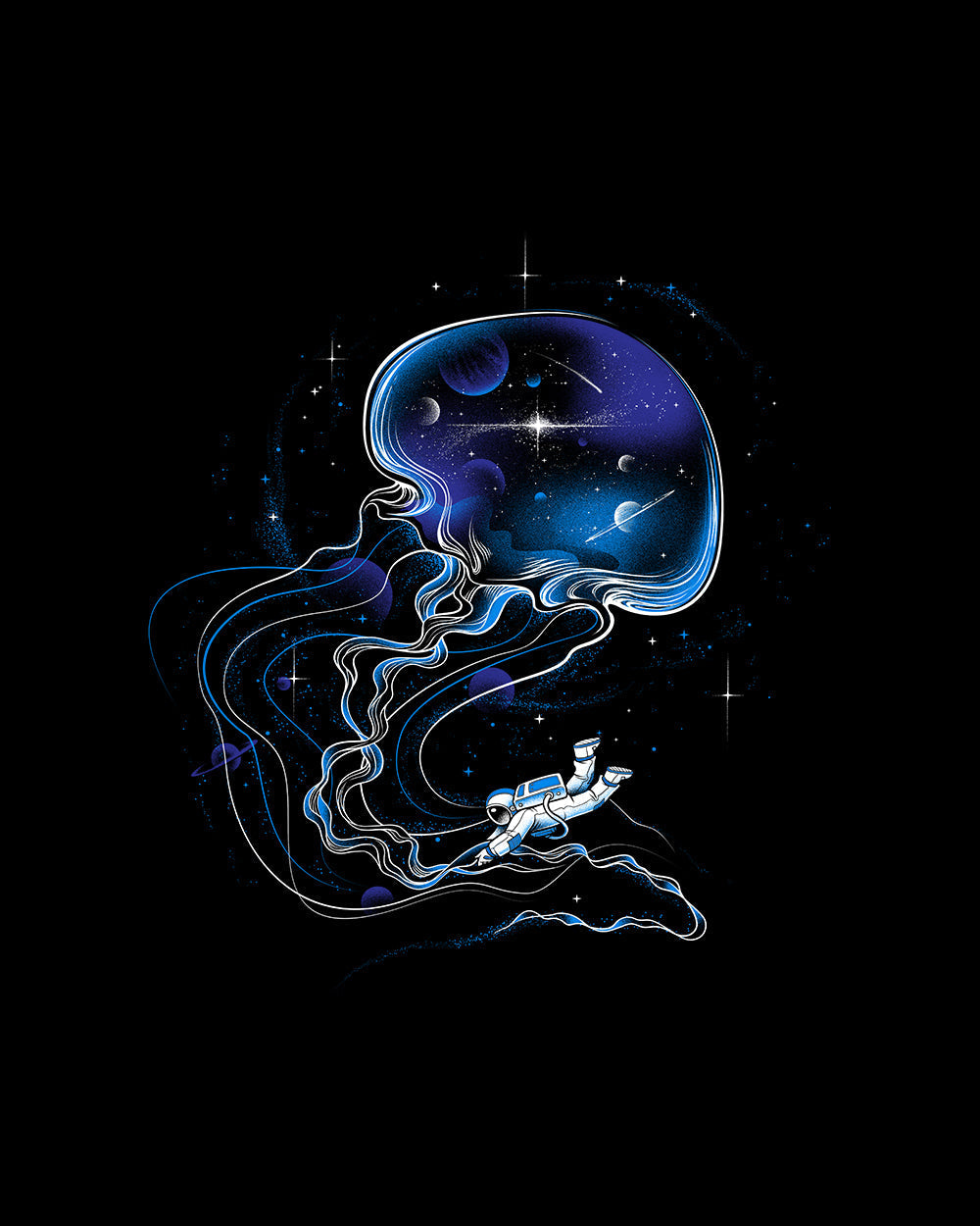 Universe Is a Big Jellyfish T-Shirt Australia Online #colour_