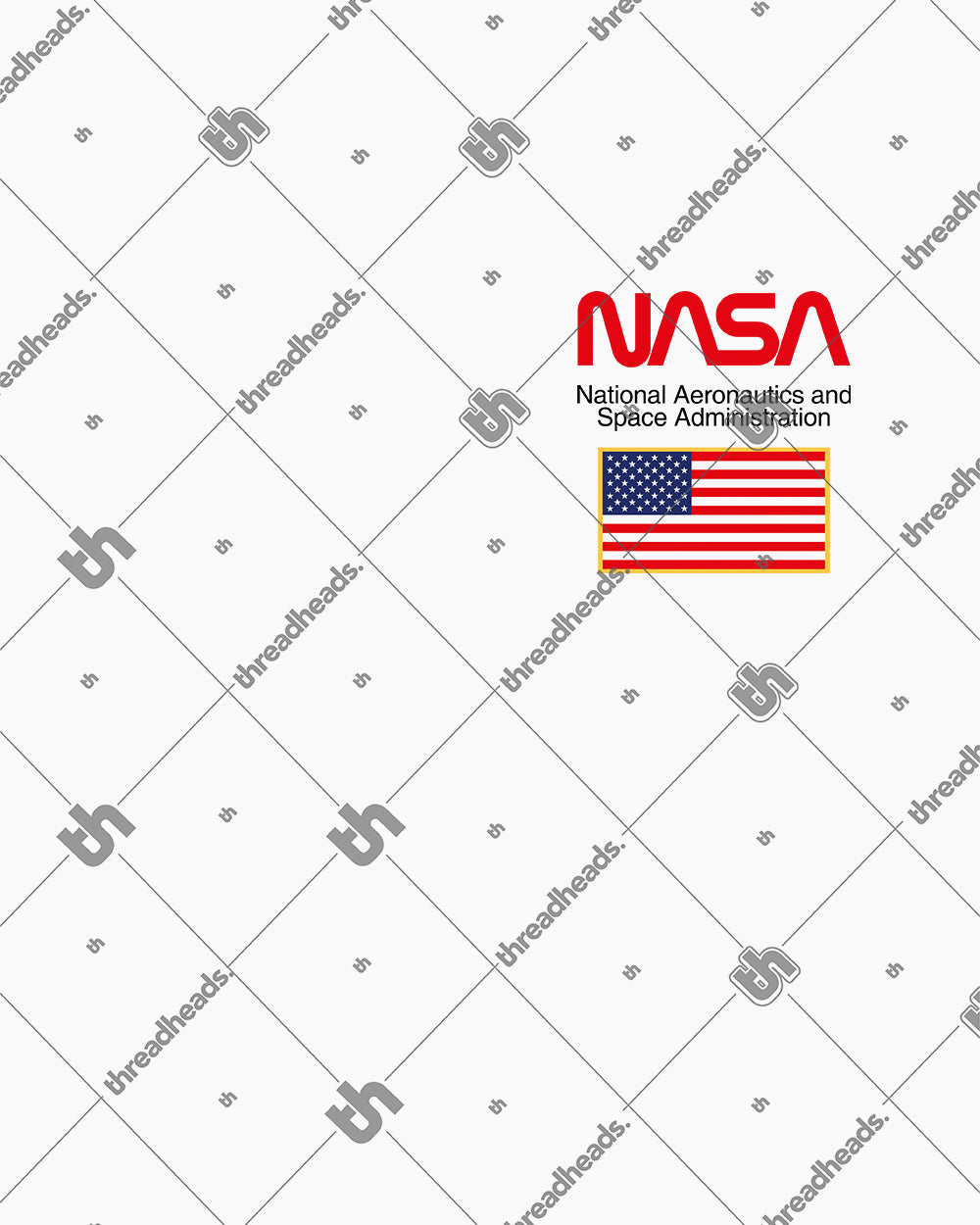 NASA Flag Pocket T-Shirt Australia Online #colour_white