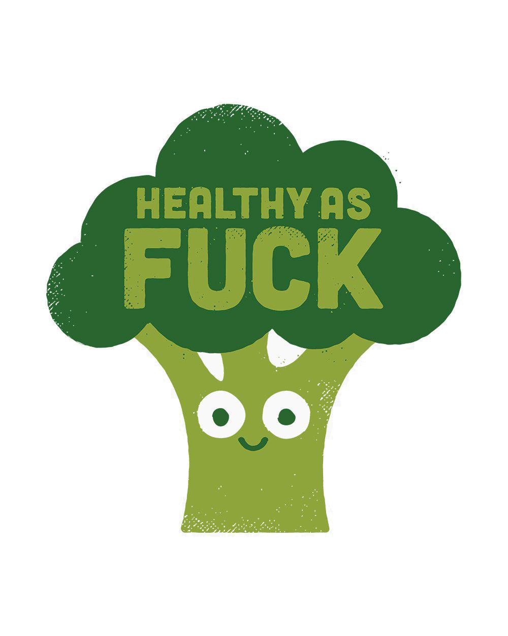Raw Truth Healthy Broccoli Vegetable Foodie Vegan Funny Rude Slogan Cotton T-Shirt